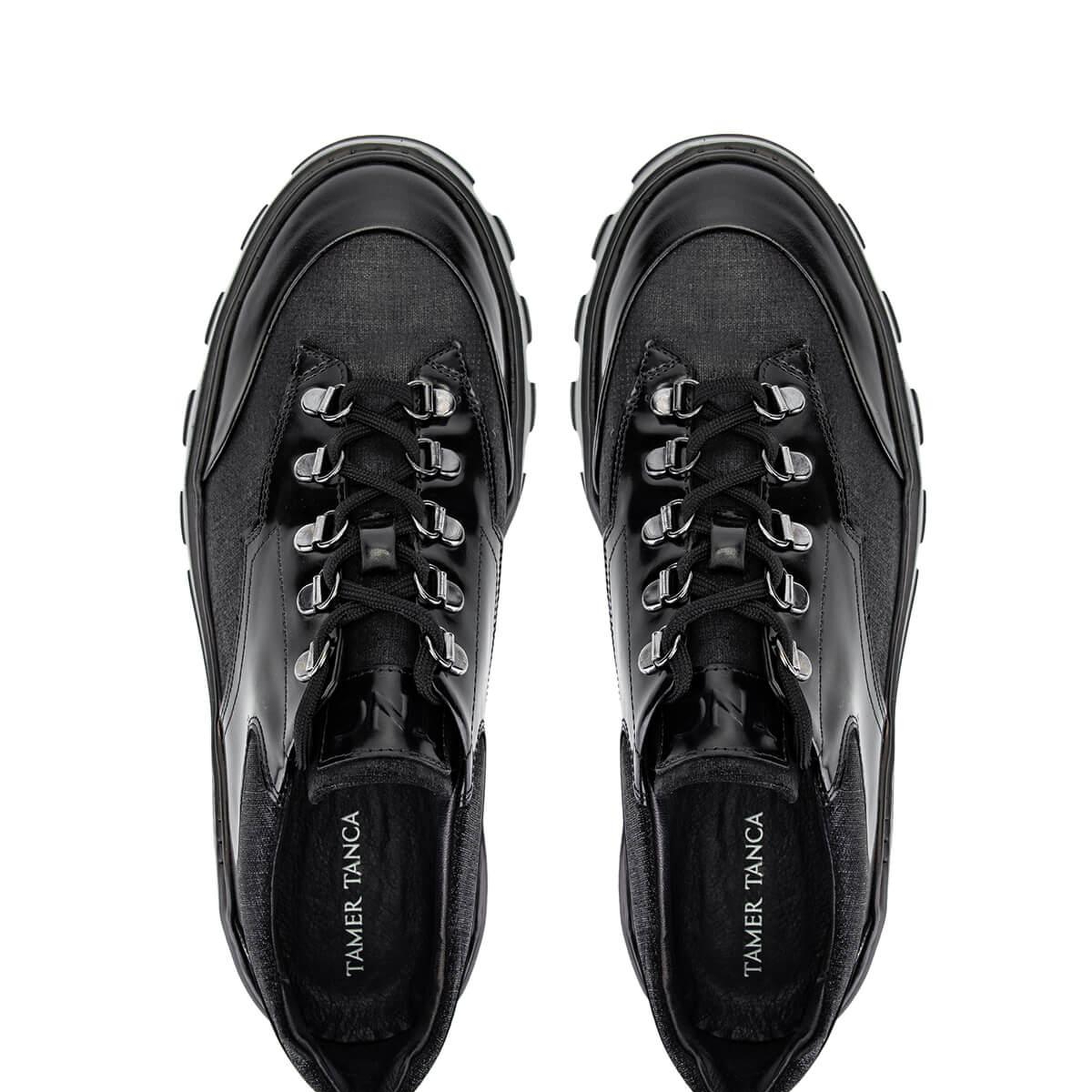 Tamer Tanca Erkek Hakiki Deri Siyah Sneakers & Spor Ayakkabı