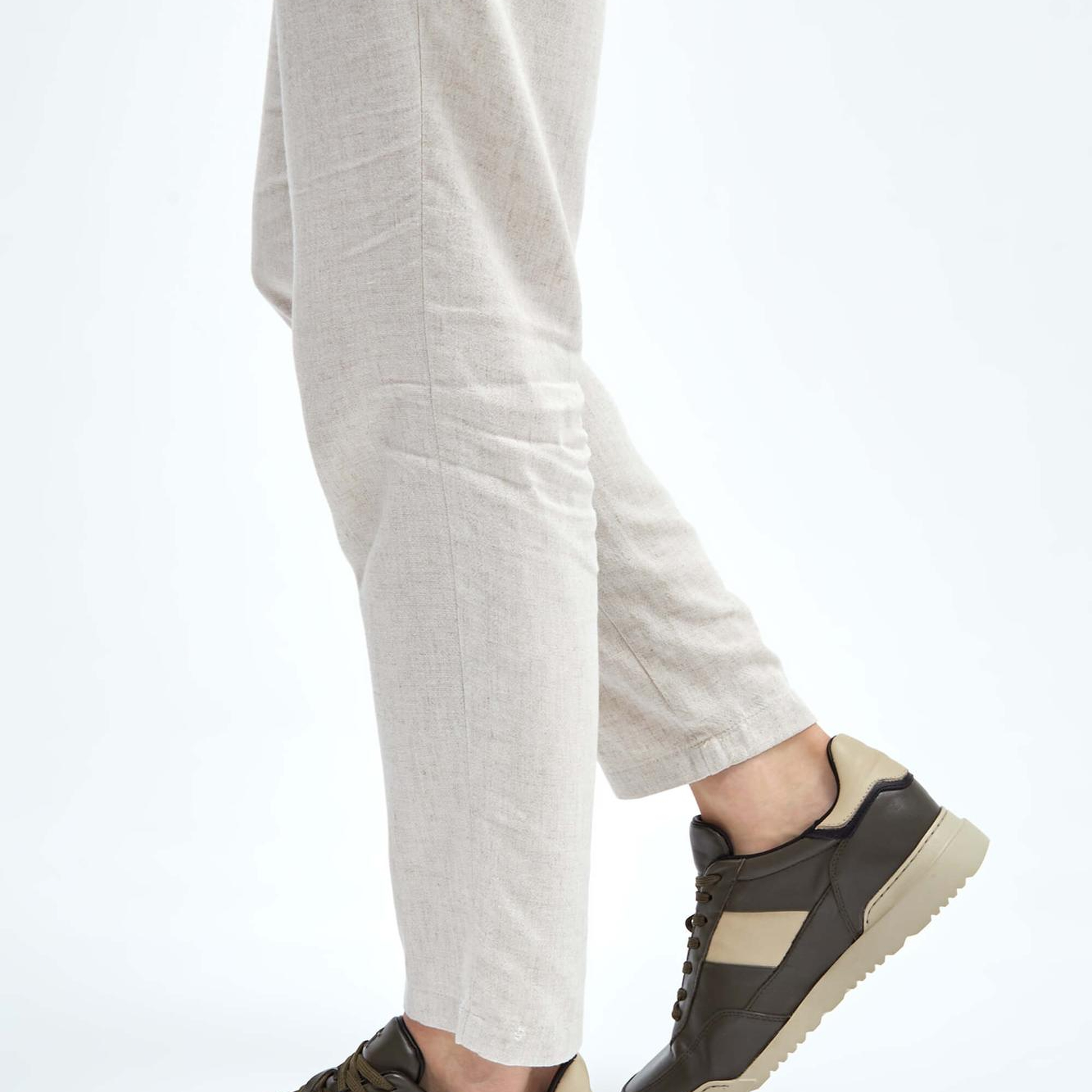 Tamer Tanca Erkek Hakiki Deri Haki/Vizon Sneakers & Spor Ayakkabı