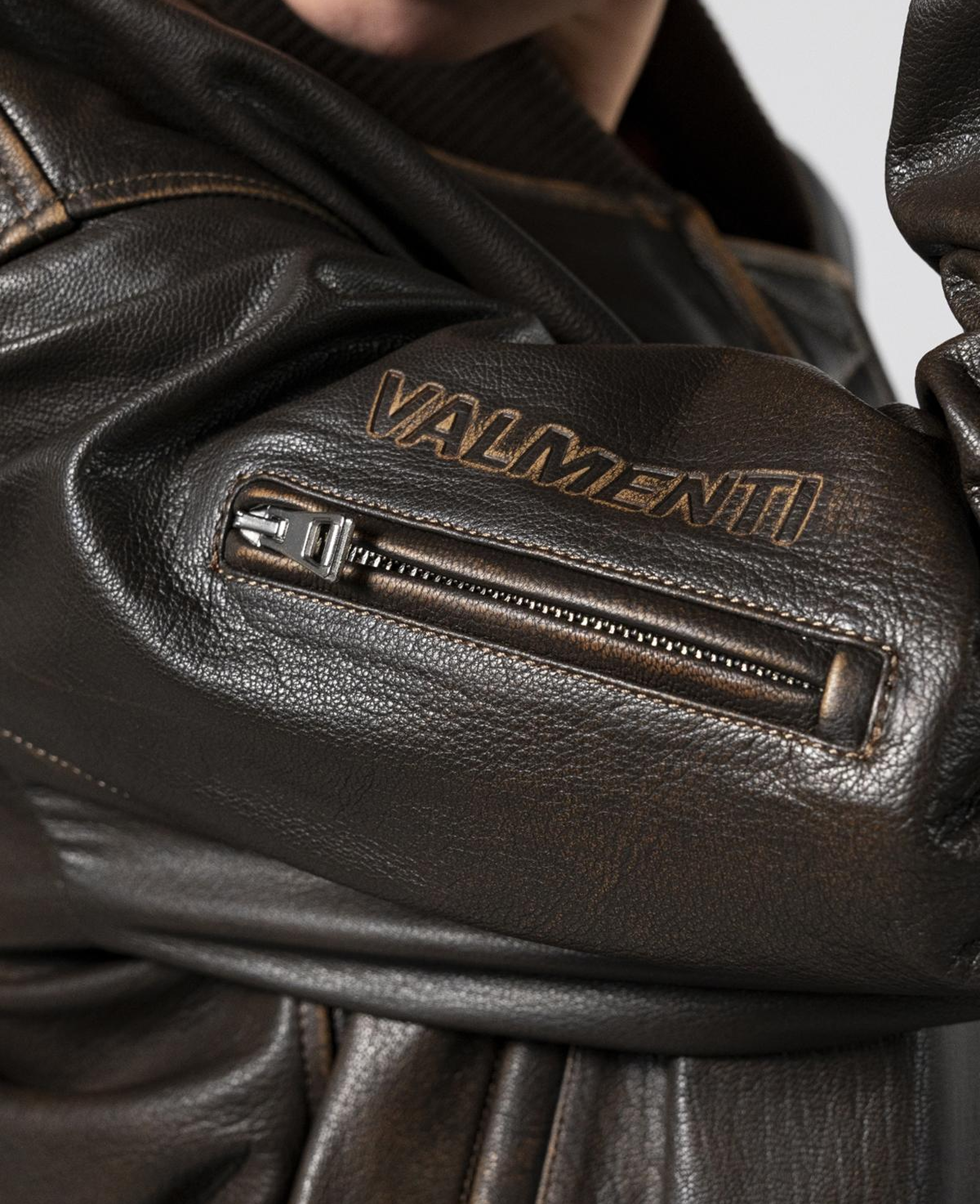 Valmenti Kadın Hakiki Deri Kahverengi Deri Mont