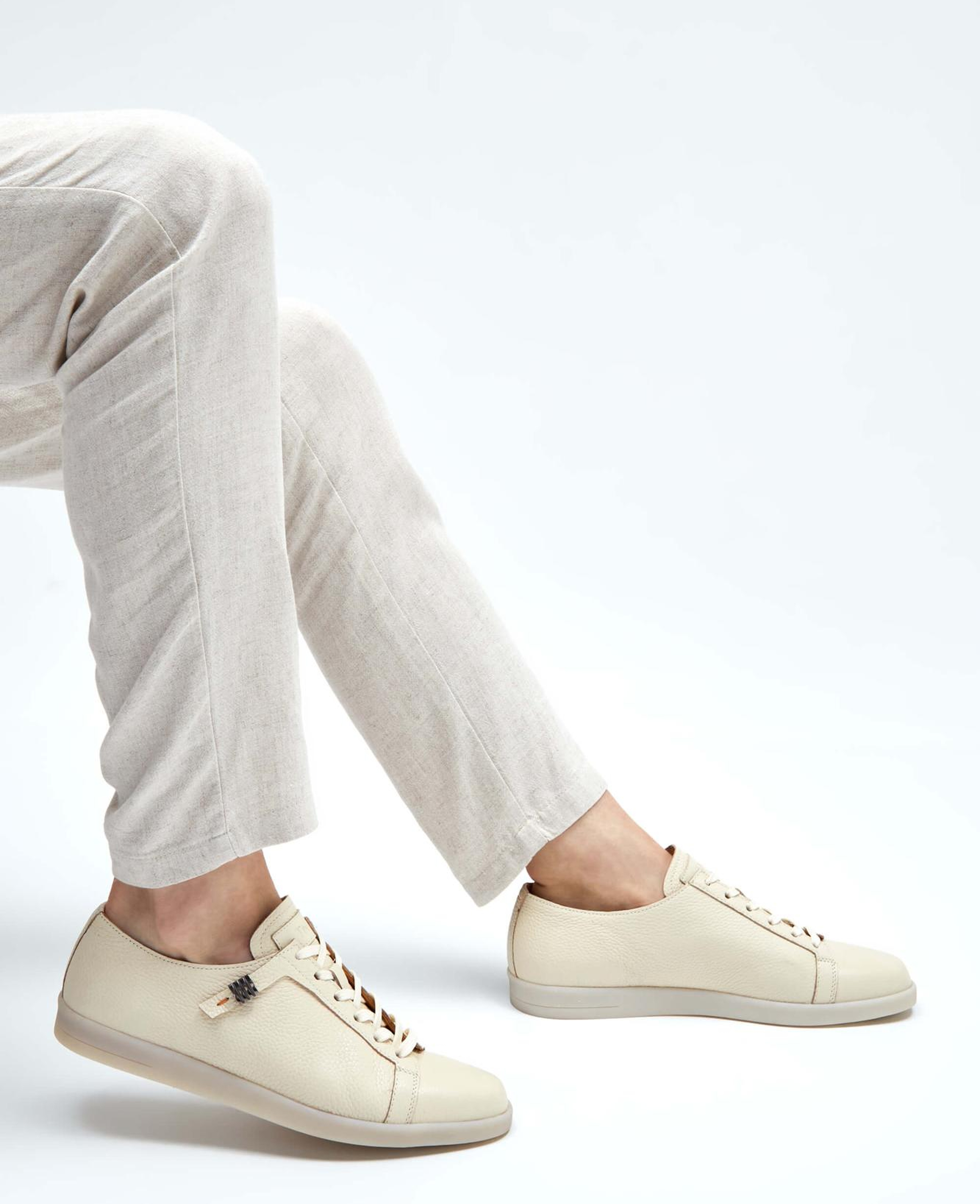 Tamer Tanca Erkek Hakiki Deri Fildişi Sneakers & Spor Ayakkabı