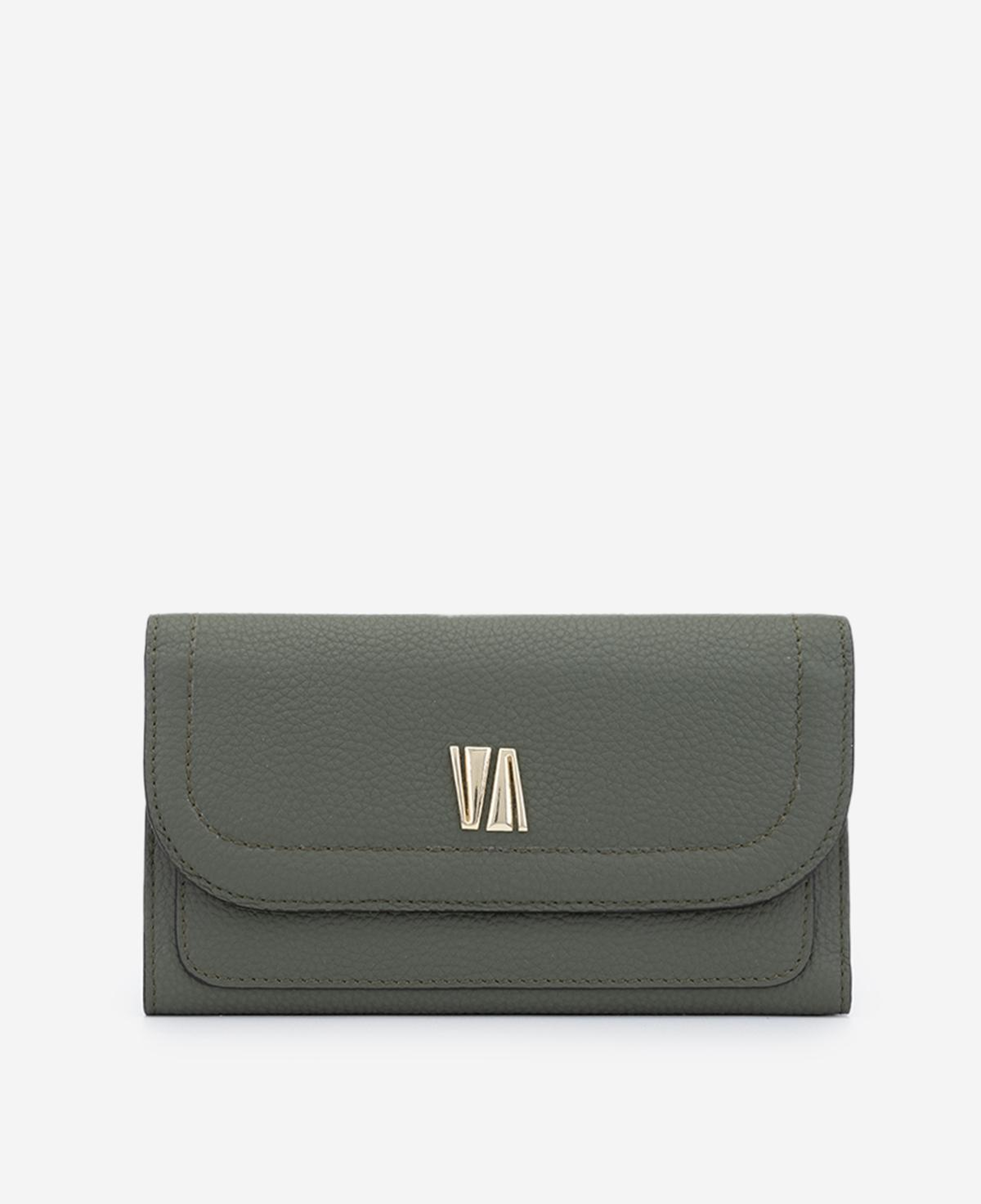 Valmenti Kadın Hakiki Deri Haki Cüzdan Cuzdan