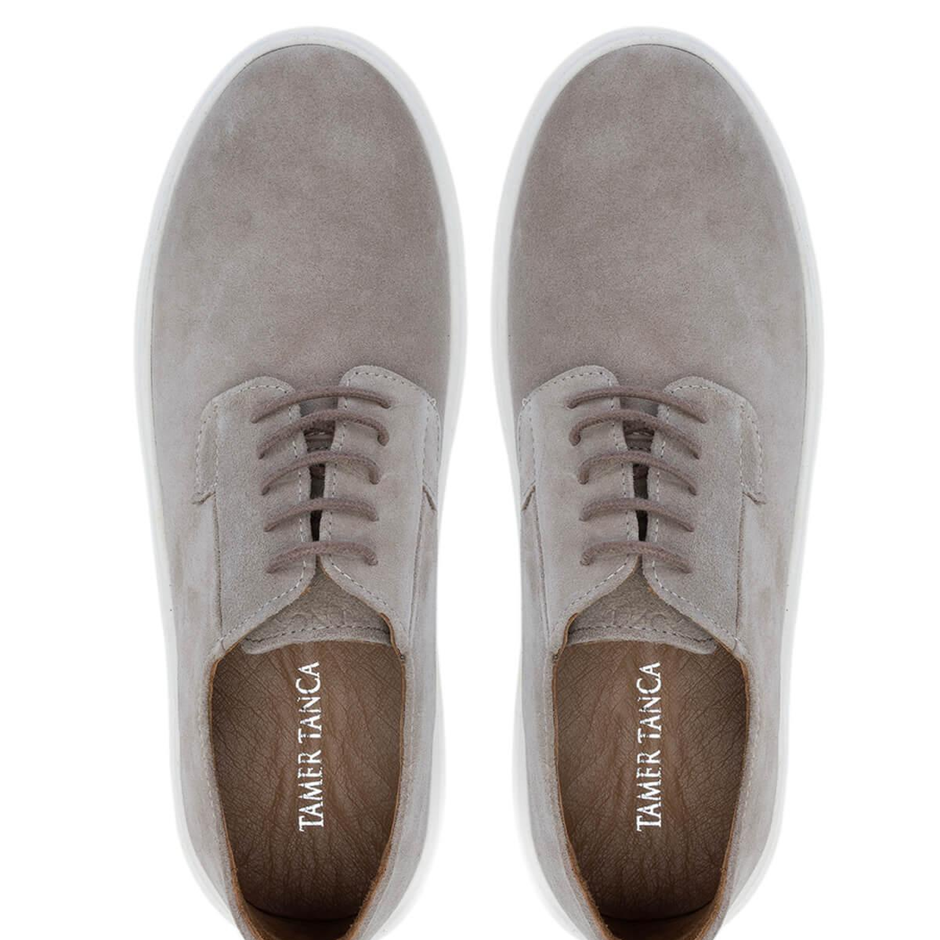 Tamer Tanca Erkek Hakiki Deri Bej Süet Sneakers & Spor Ayakkabı