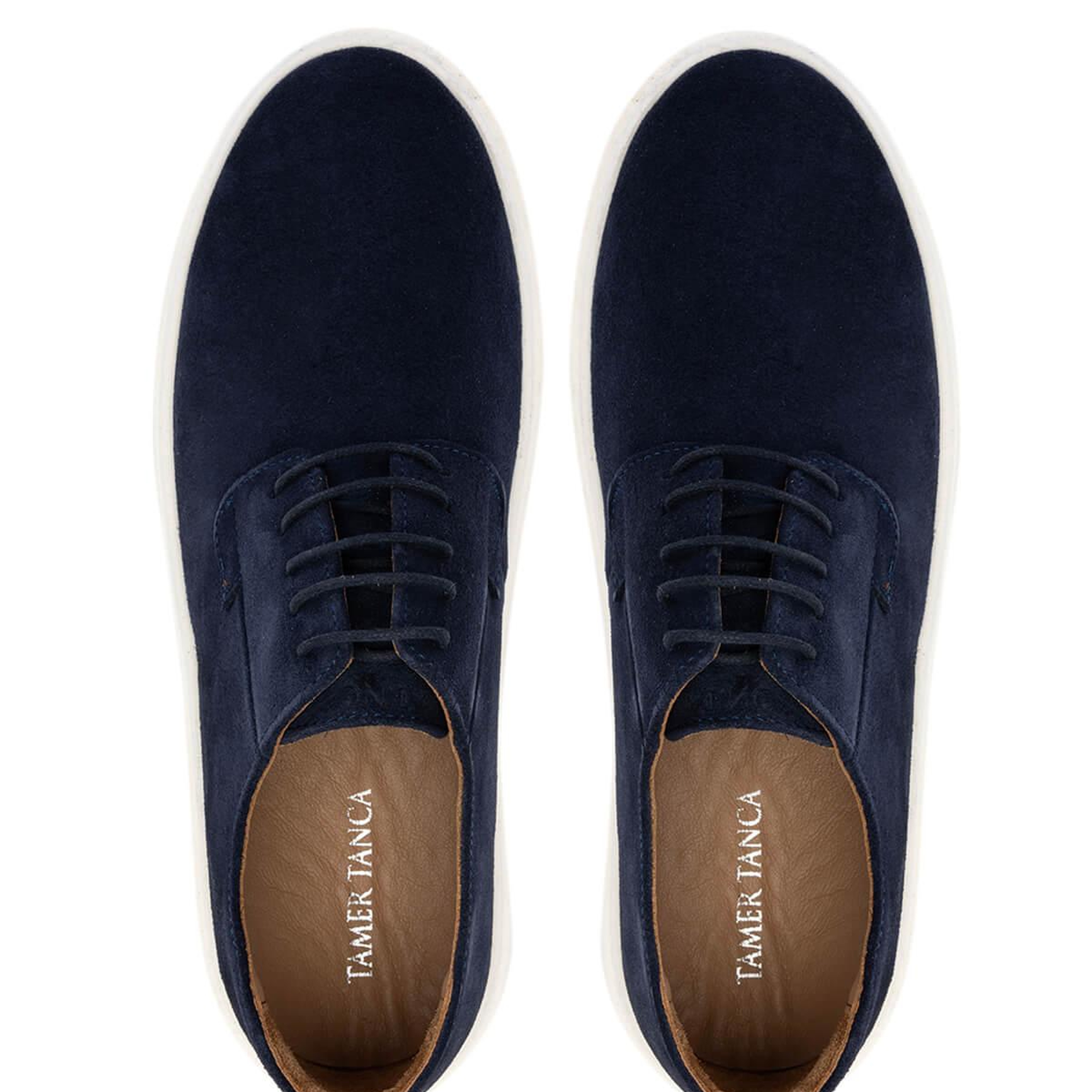 Tamer Tanca Erkek Hakiki Deri Lacivert Süet Sneakers & Spor Ayakkabı