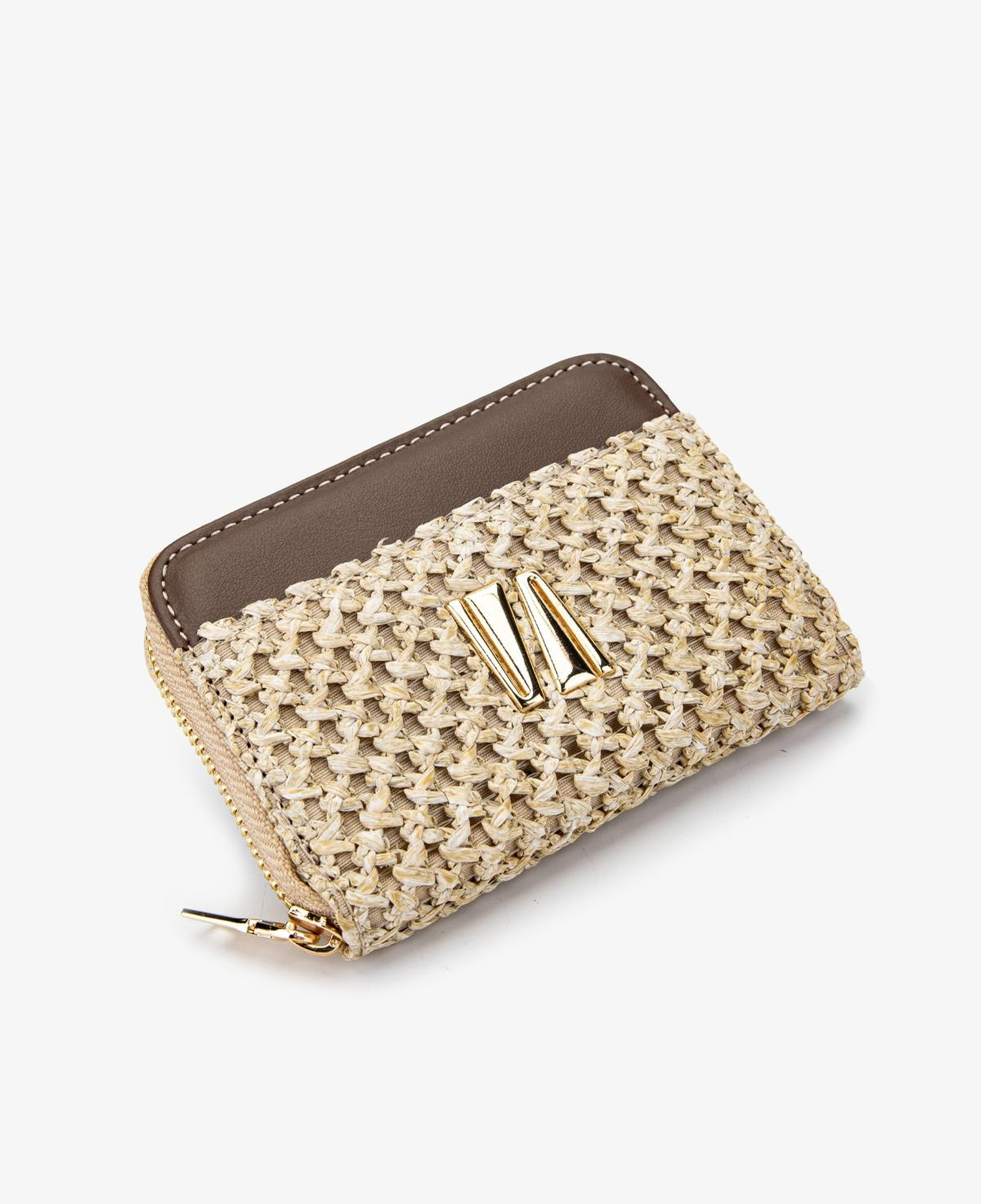 Valmenti Kadın Deri Hasır Kahverengi Cüzdan Cuzdan