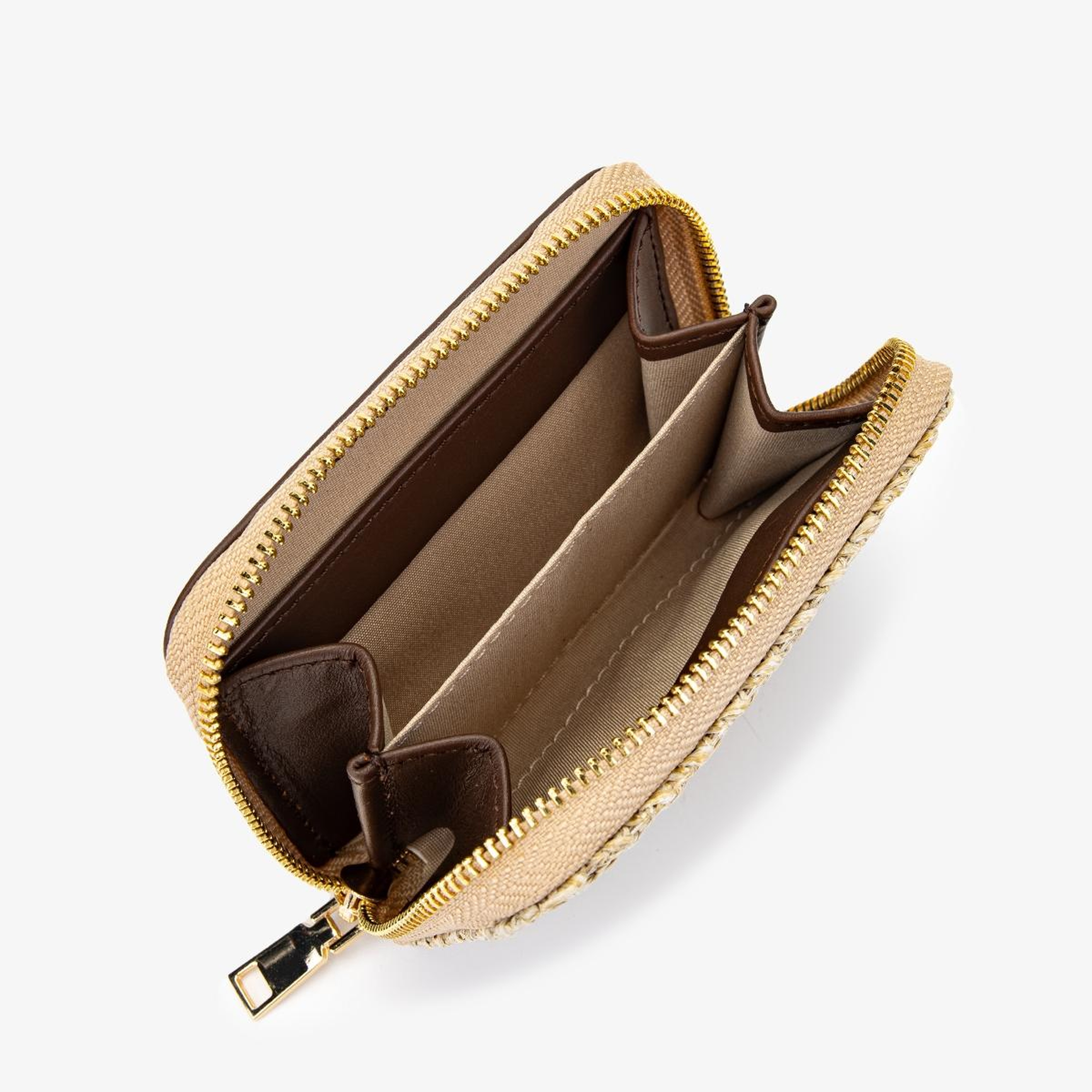 Valmenti Kadın Deri Hasır Kahverengi Cüzdan Cuzdan