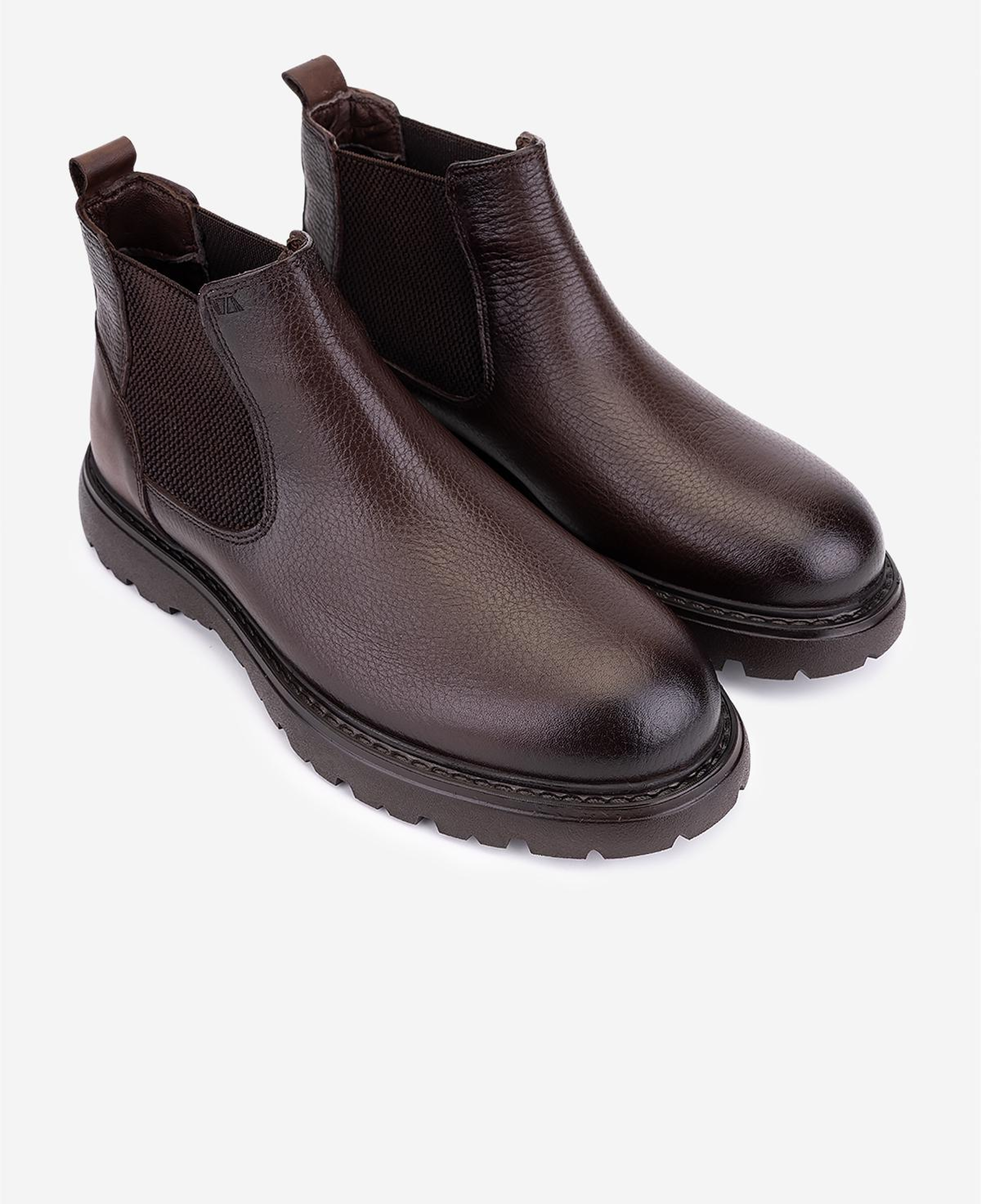 Valmenti Erkek Hakiki Deri Kahverengi Casual Bot