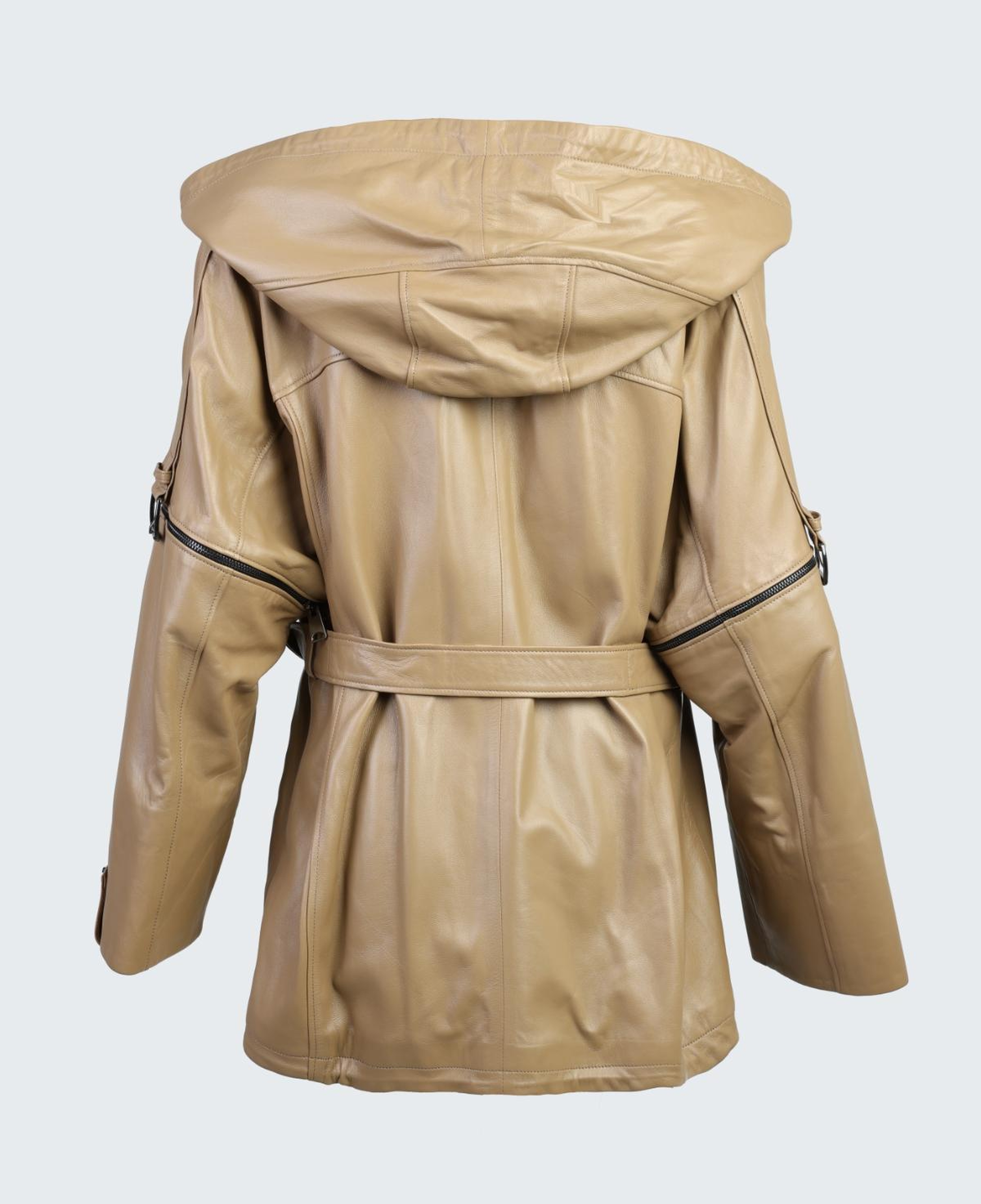 Valmenti Kadın Hakiki Deri Bej Deri Mont