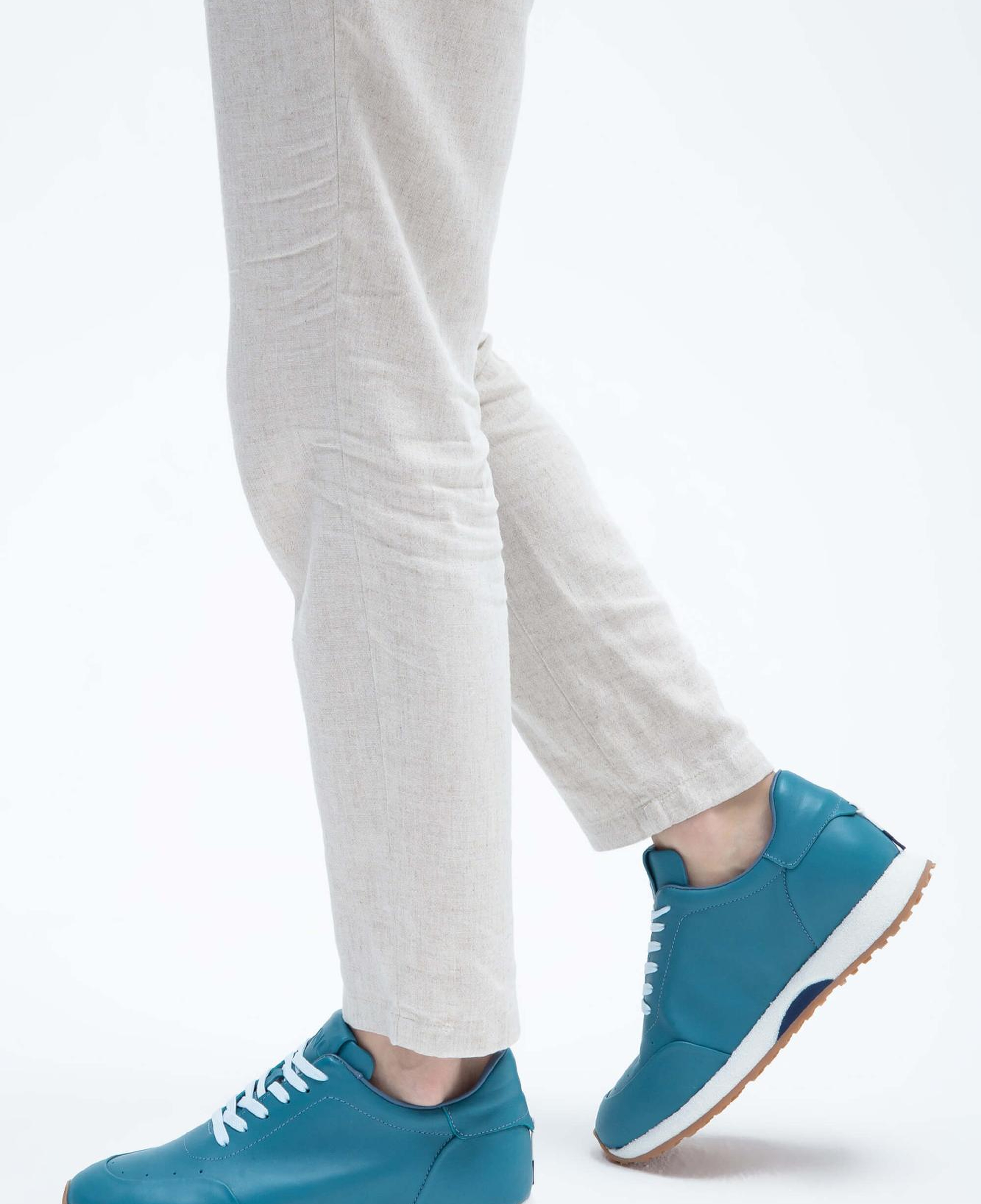 Tamer Tanca Erkek Hakiki Deri Mavi Napa Sneakers & Spor Ayakkabı