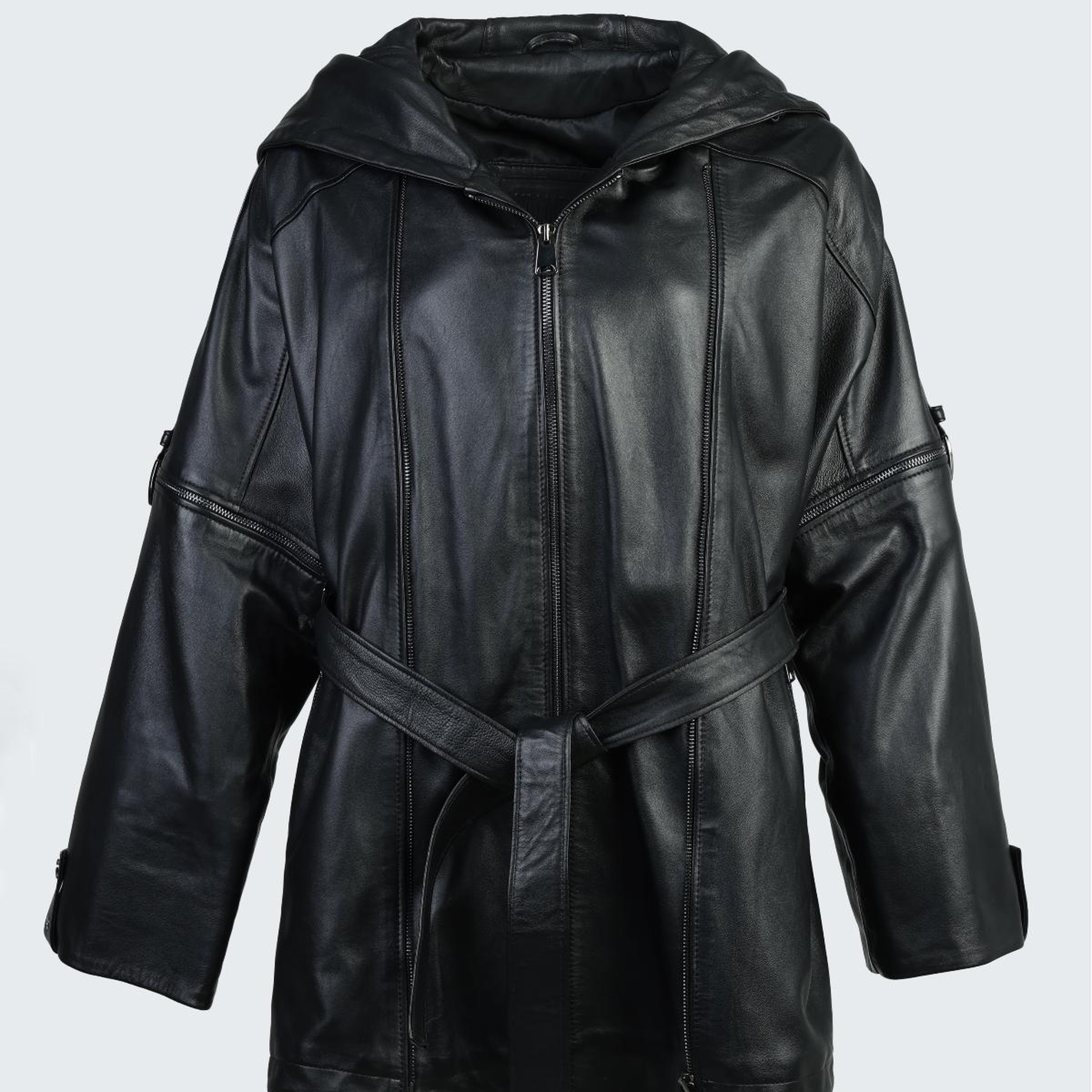 Valmenti Kadın Hakiki Deri Siyah Deri Mont