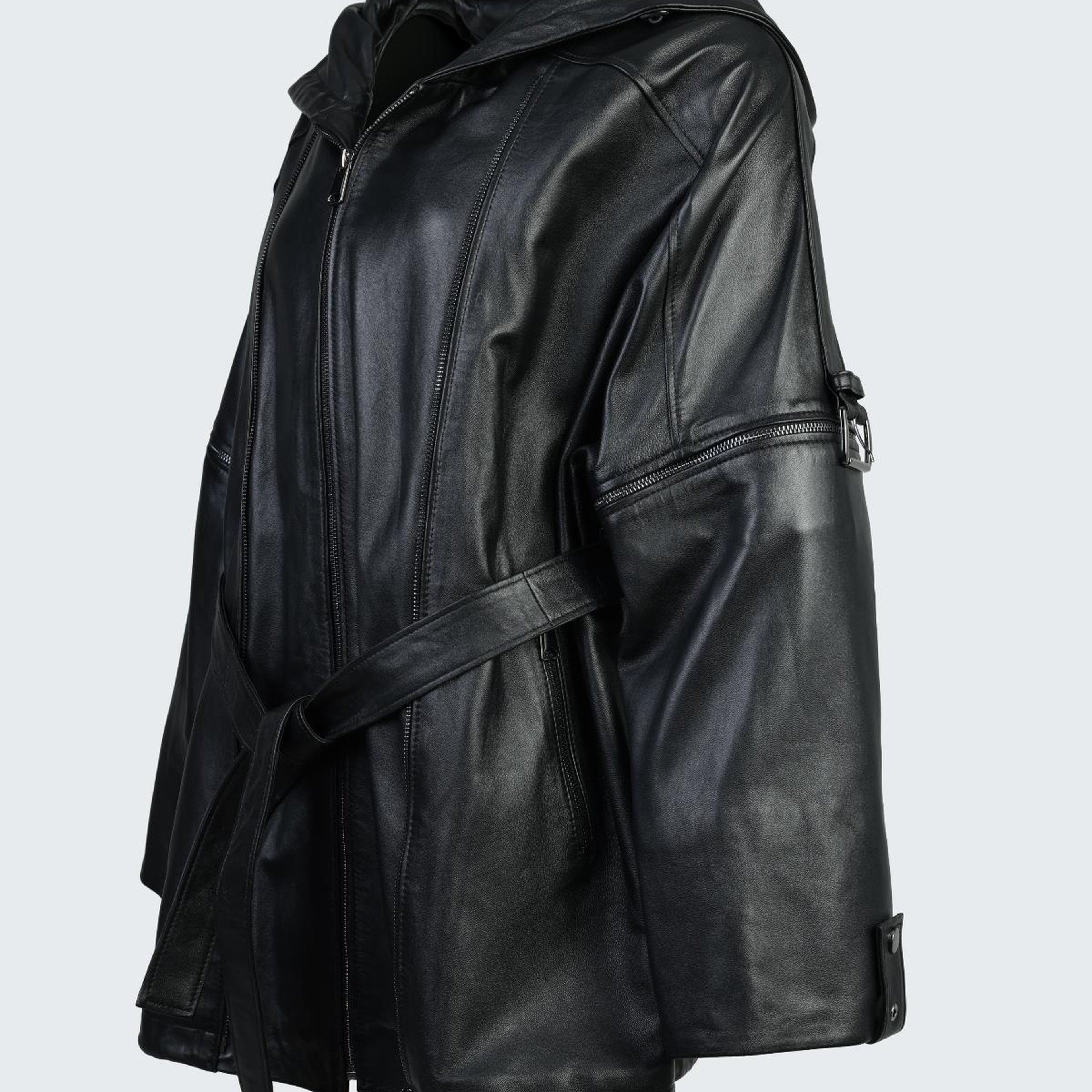 Valmenti Kadın Hakiki Deri Siyah Deri Mont