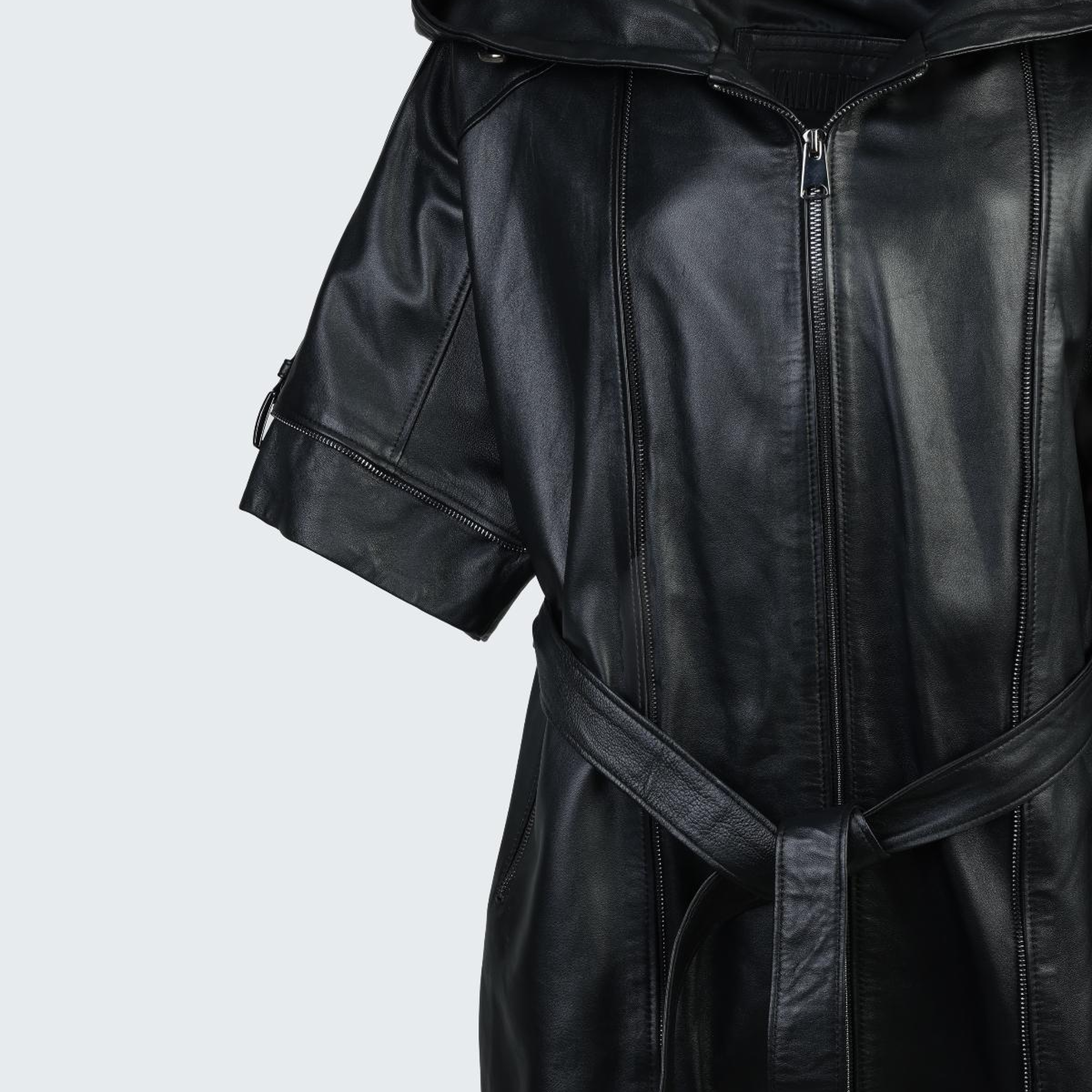 Valmenti Kadın Hakiki Deri Siyah Deri Mont