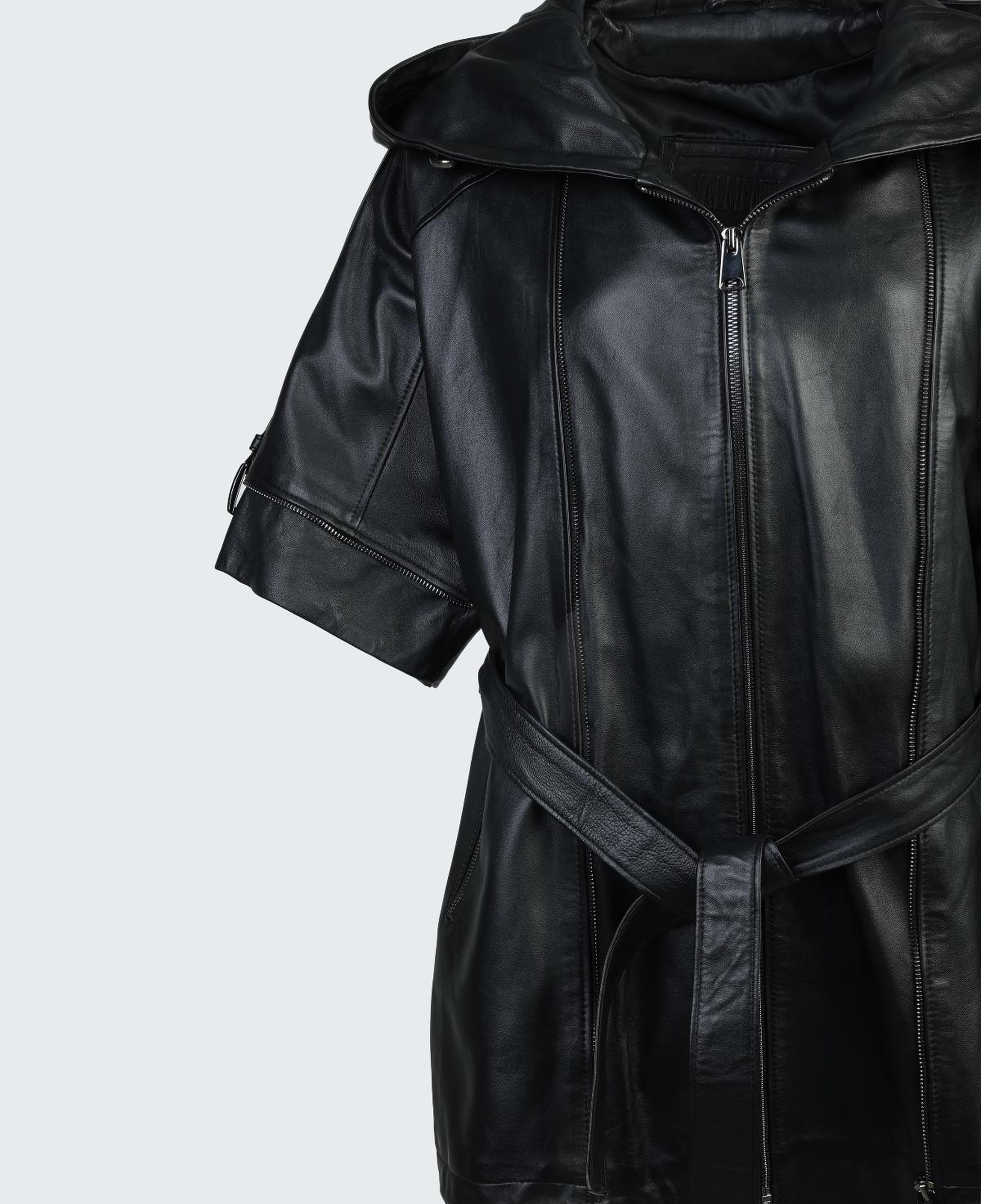 Valmenti Kadın Hakiki Deri Siyah Deri Mont