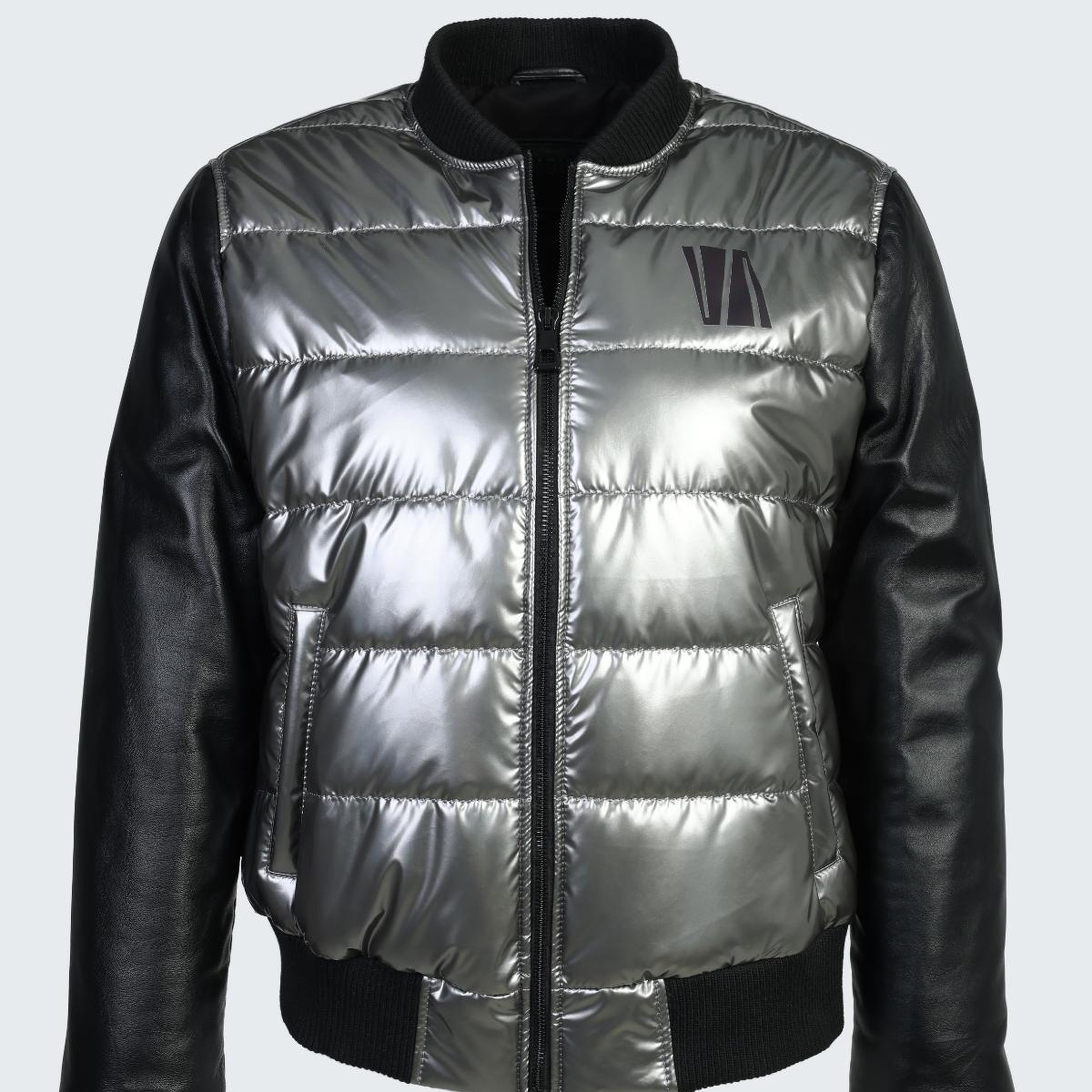 Valmenti Kadın Deri & Tekstil Gri Deri Mont