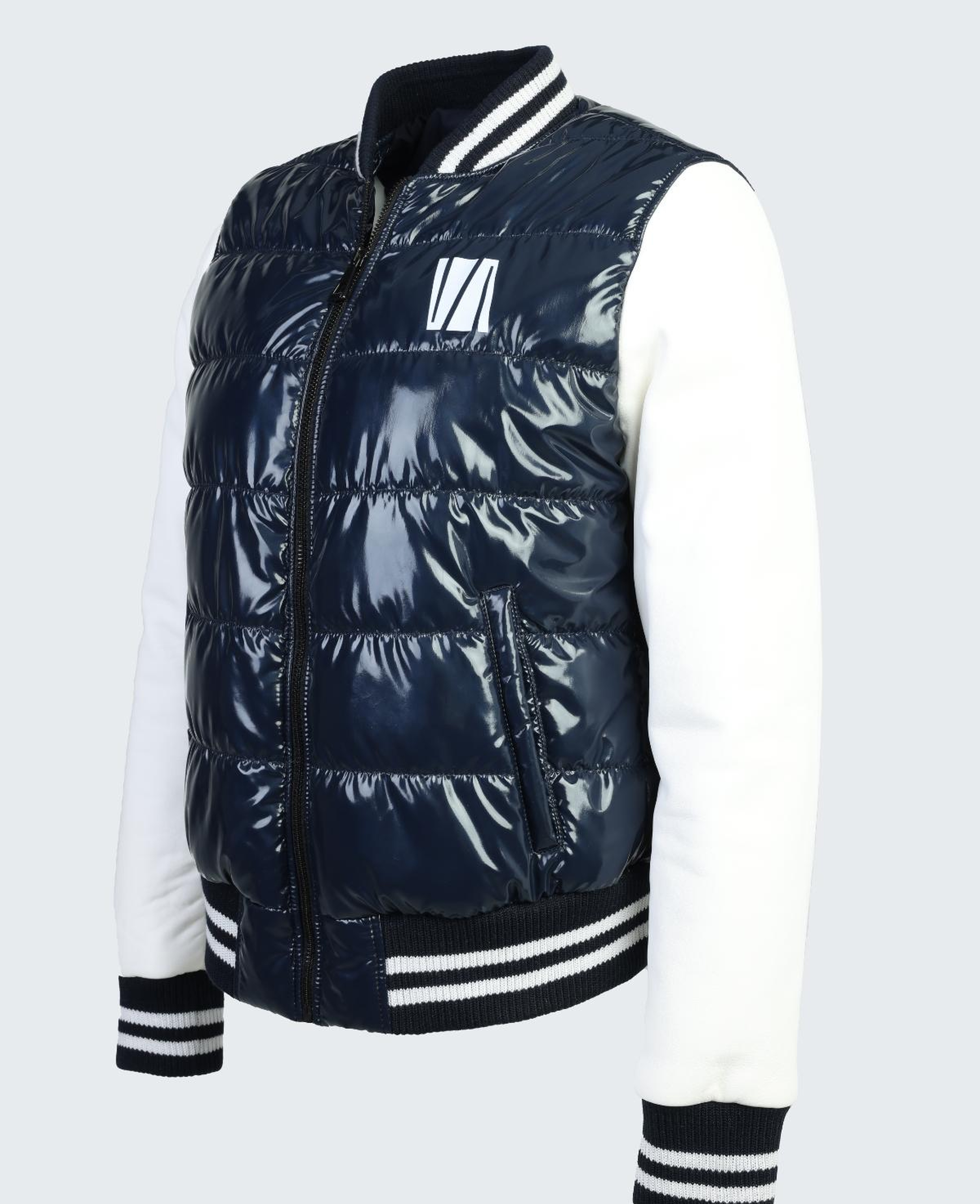 Valmenti Kadın Deri & Tekstil Lacivert Deri Mont