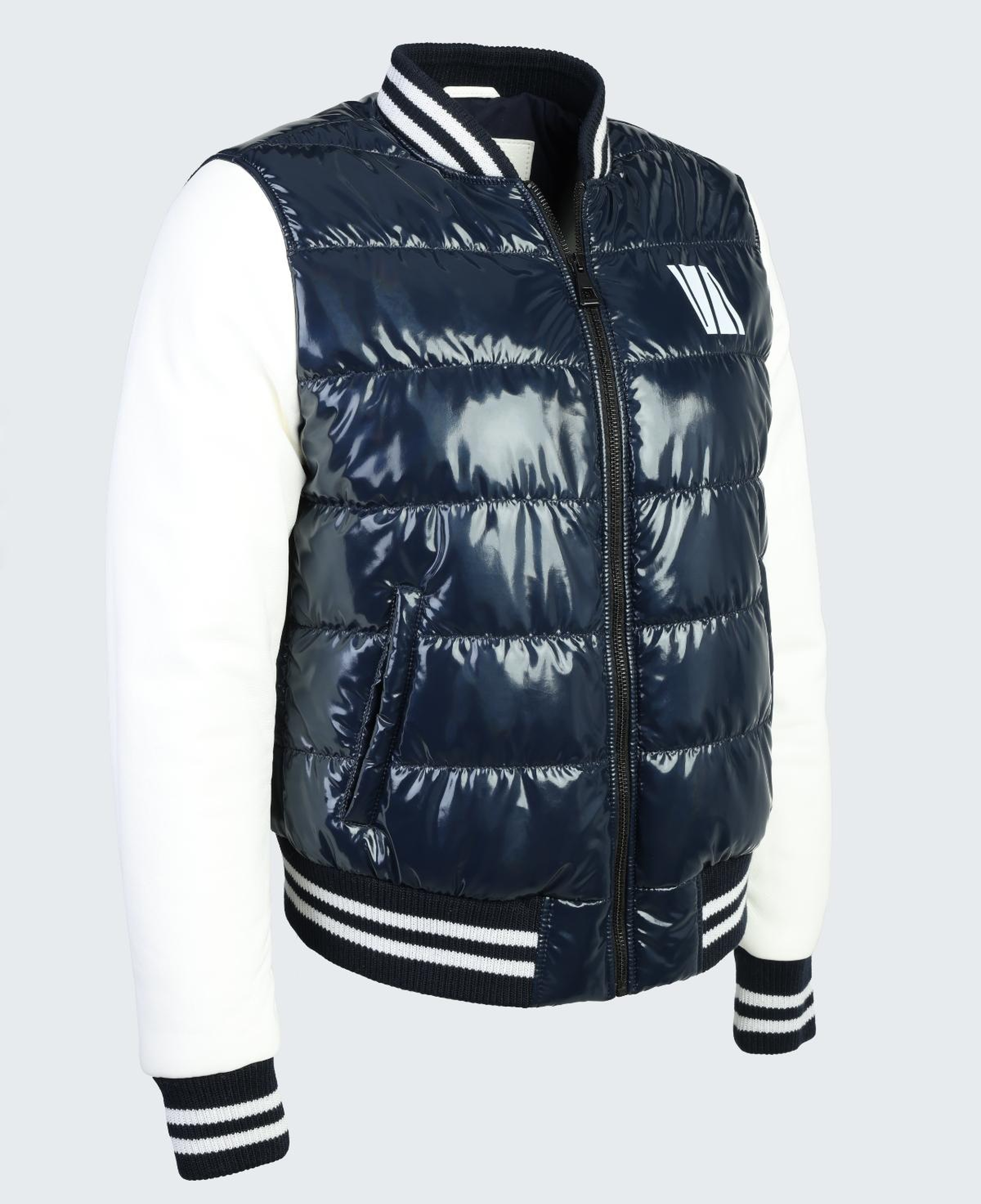 Valmenti Kadın Deri & Tekstil Lacivert Deri Mont