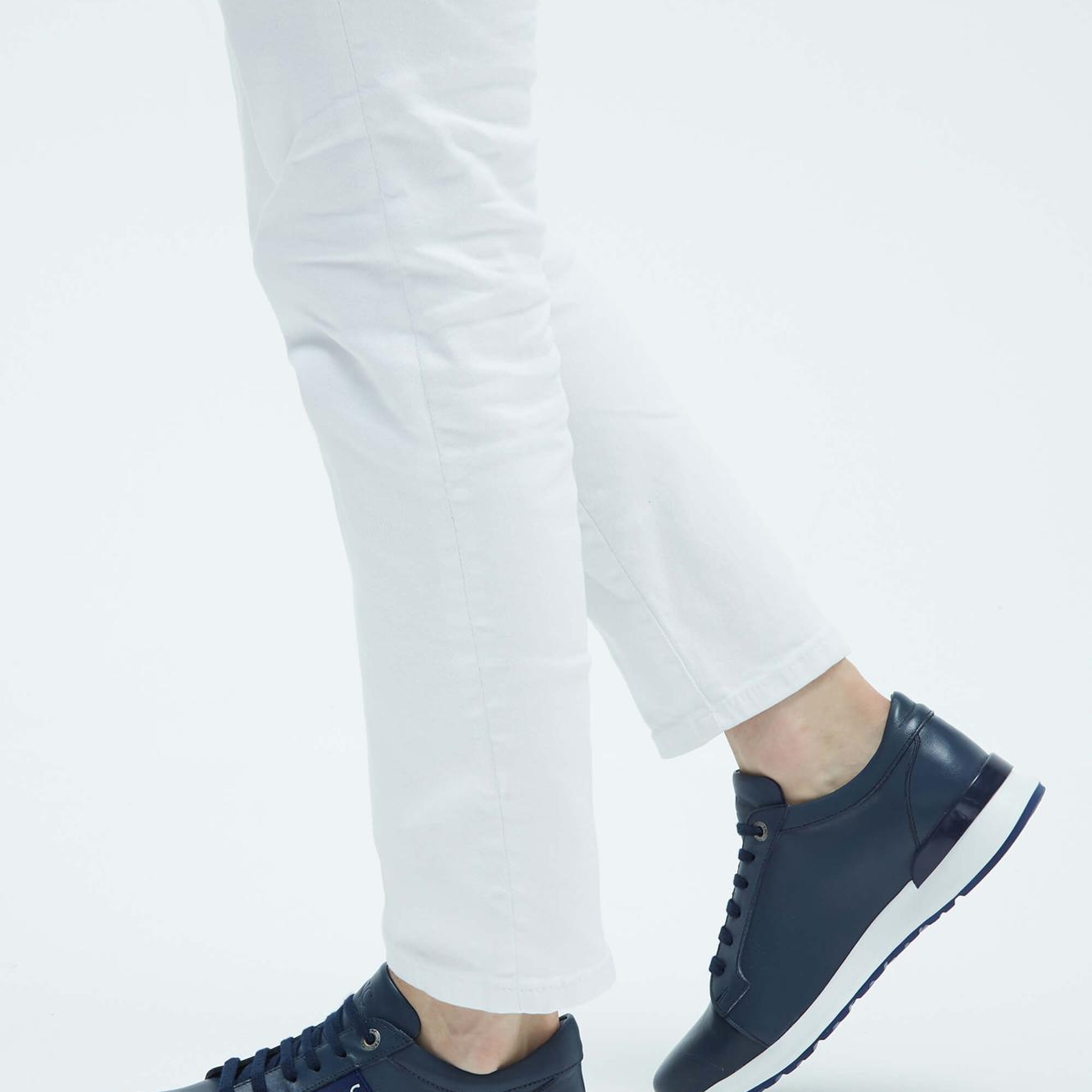 Tamer Tanca Erkek Hakiki Deri Lacivert Sneakers & Spor Ayakkabı