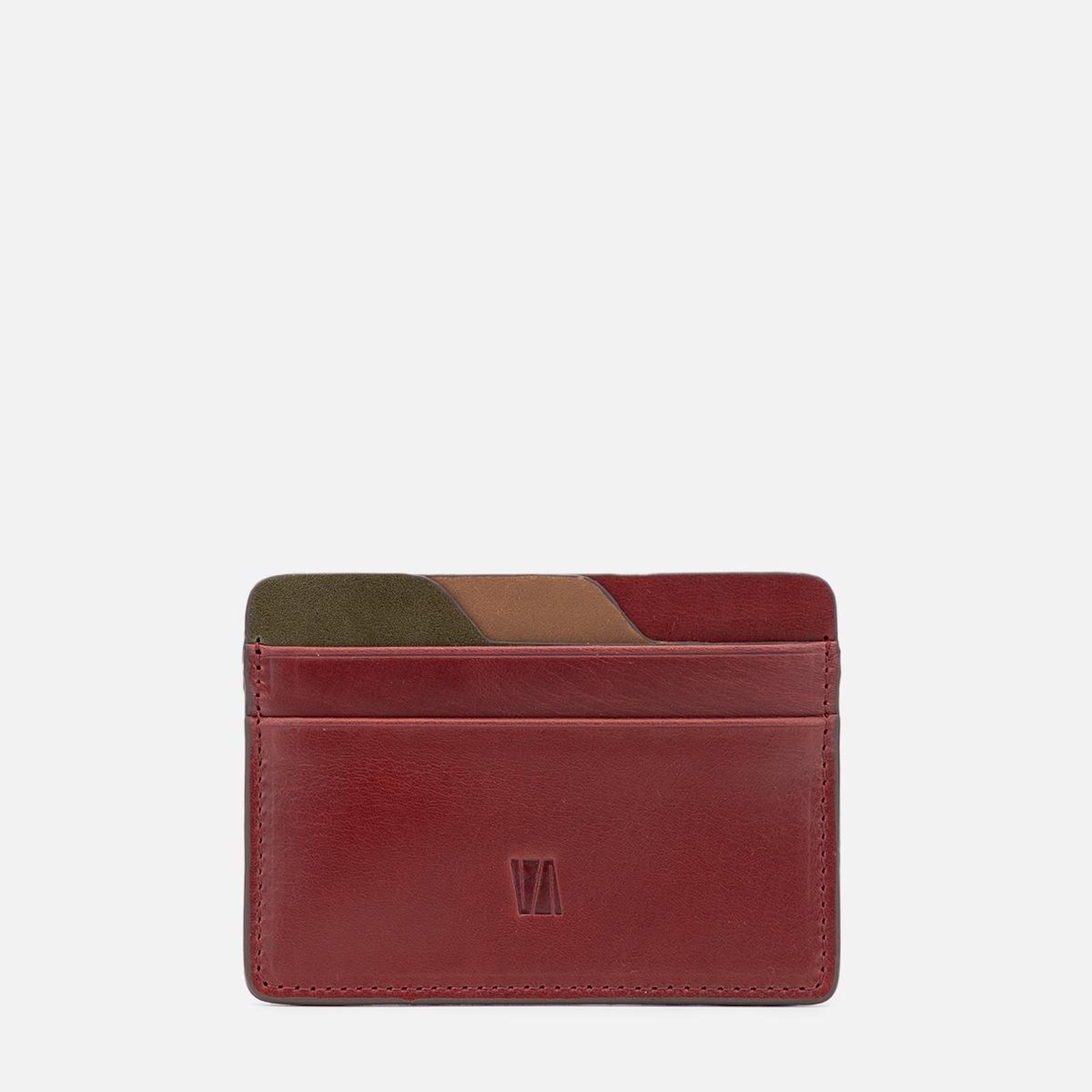 Valmenti Unisex Hakiki Deri Bordo Kartlık