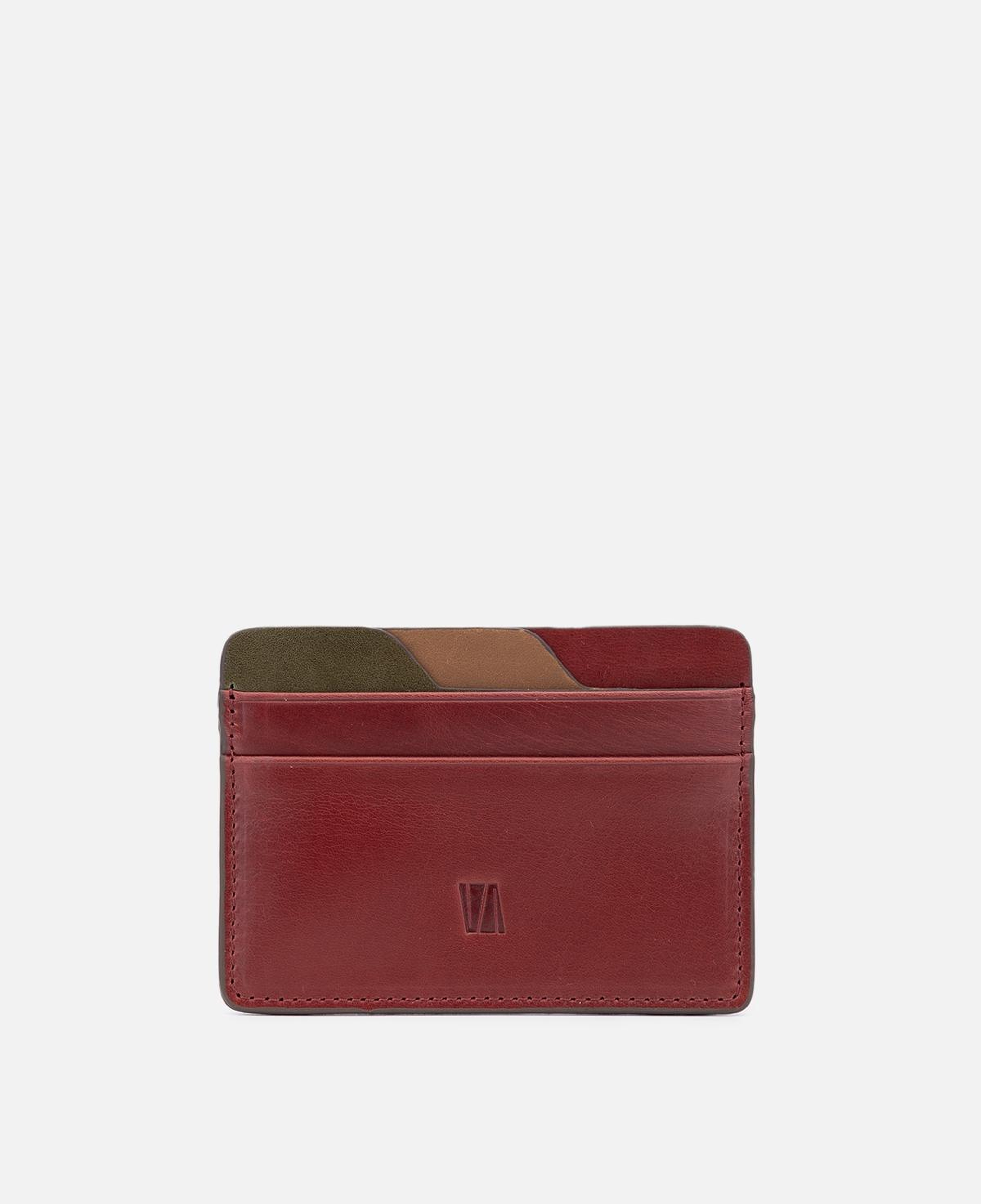 Valmenti Unisex Hakiki Deri Bordo Kartlık