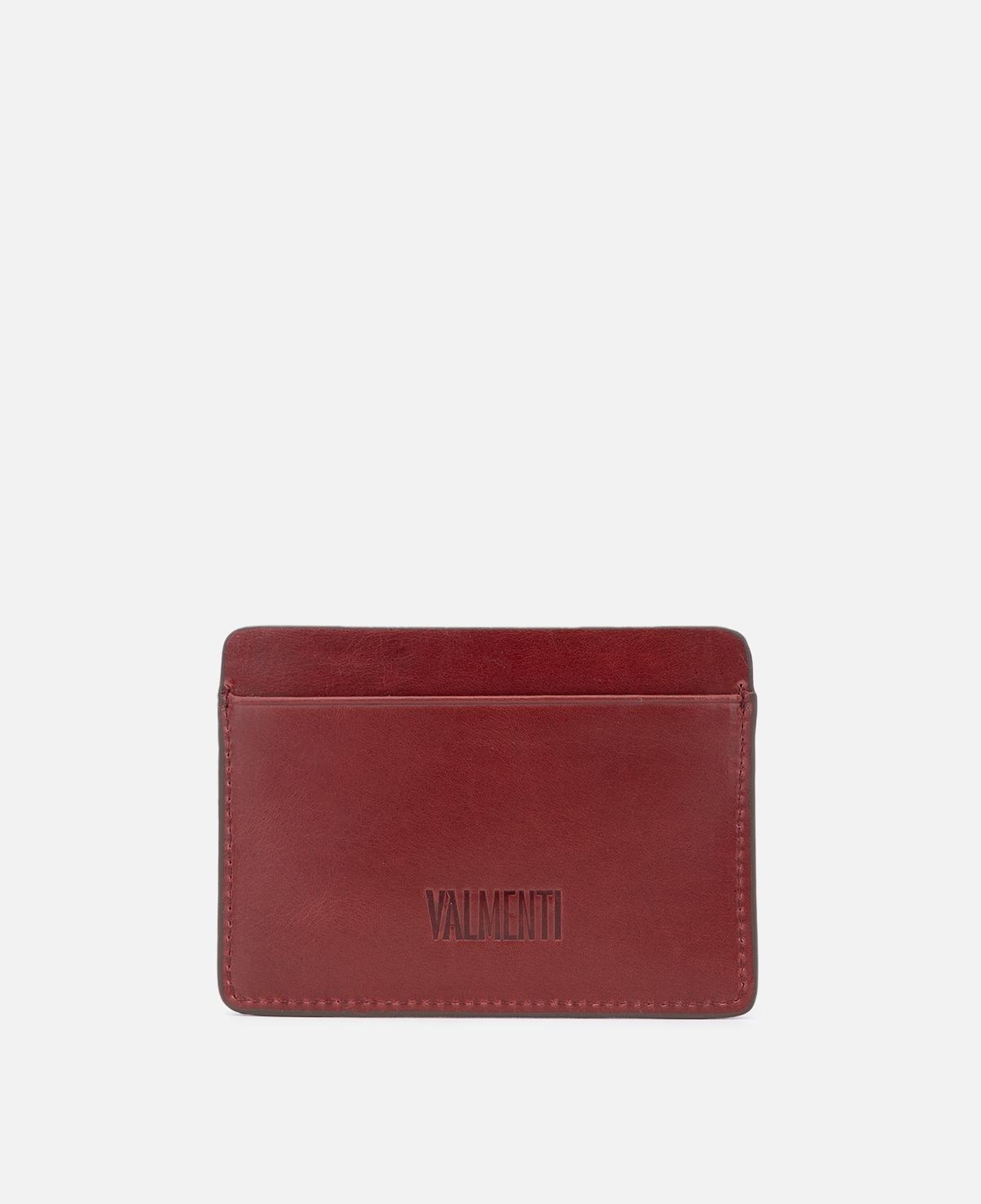 Valmenti Unisex Hakiki Deri Bordo Kartlık