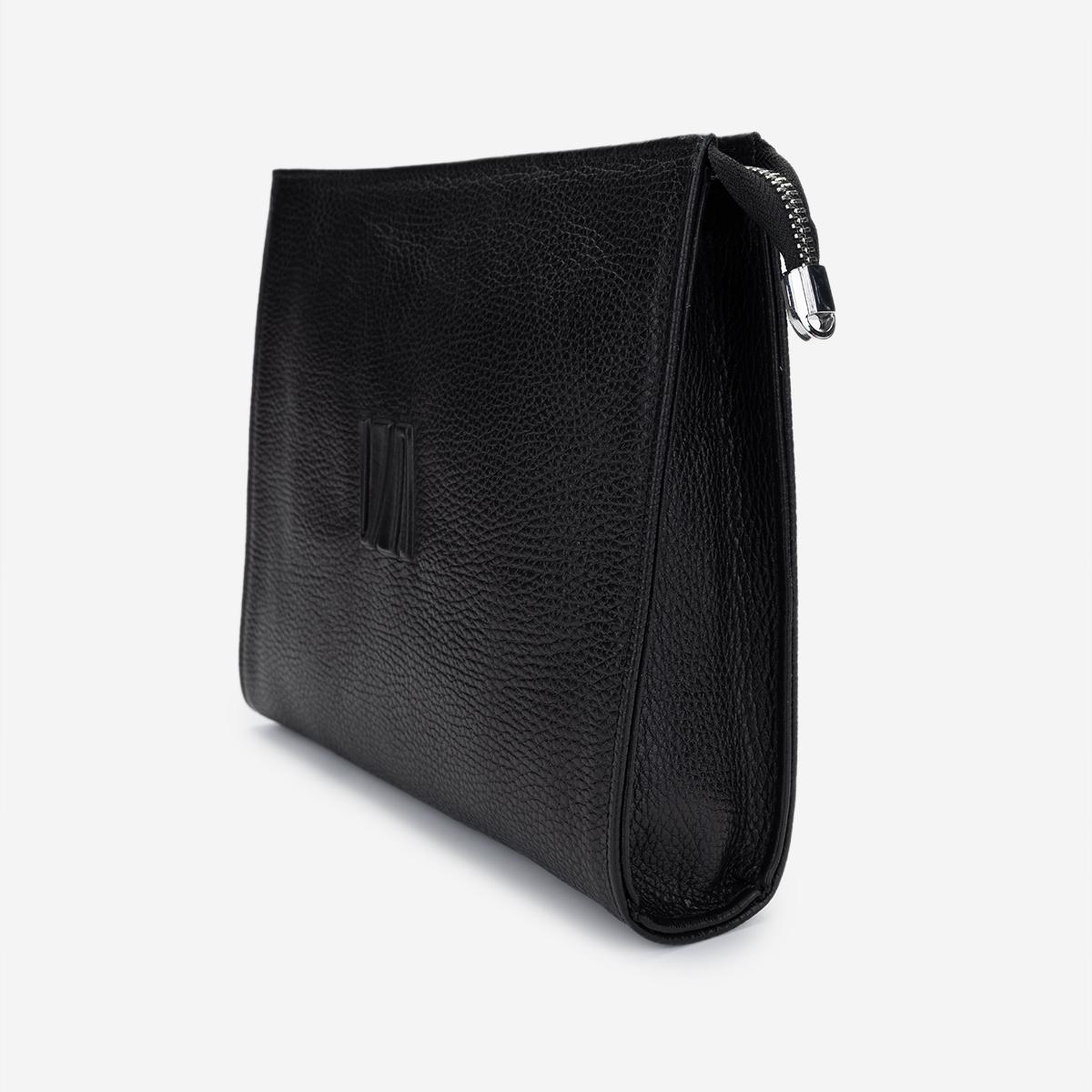 Valmenti Unisex Hakiki Deri Siyah Floter El Çantası