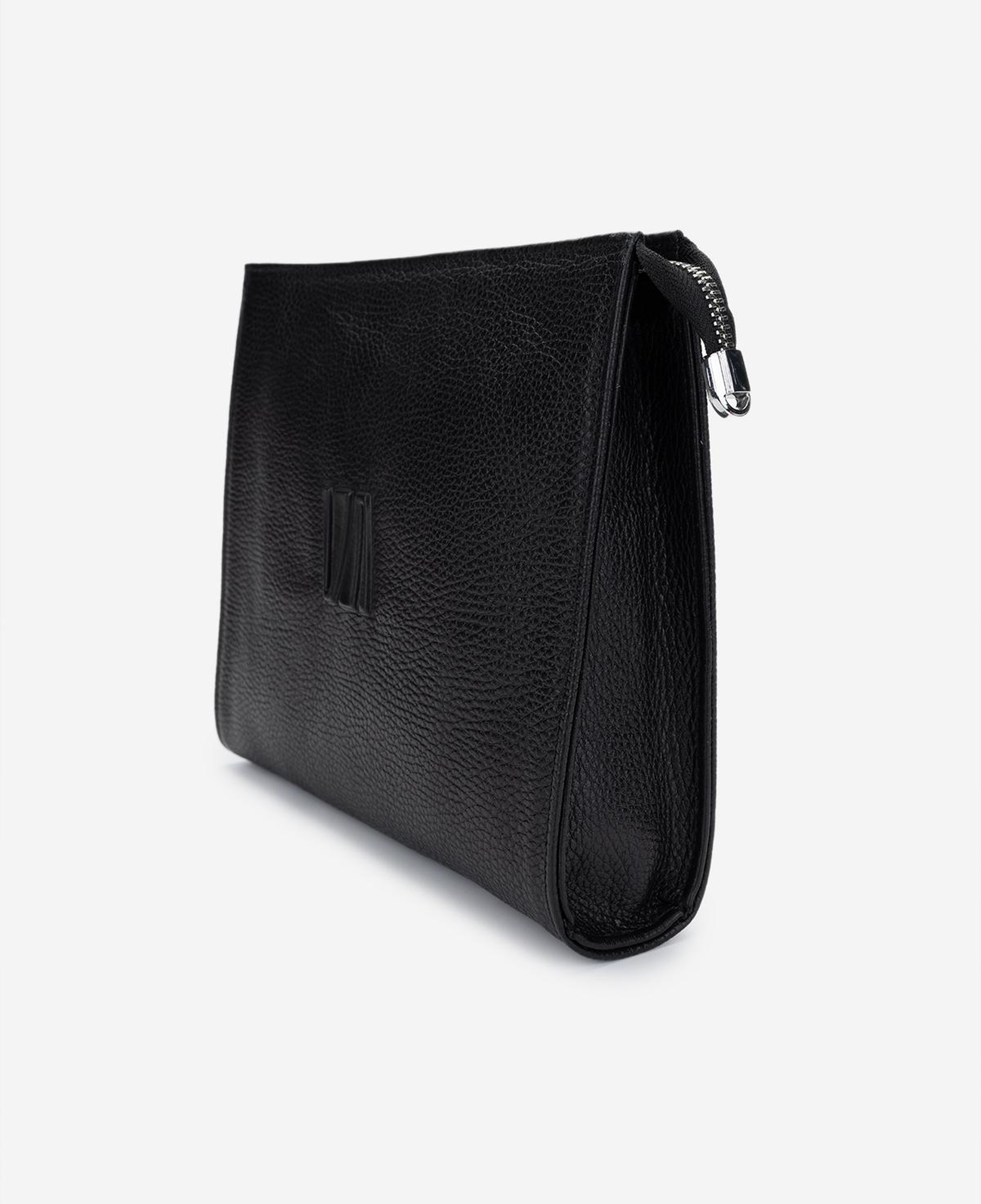 Valmenti Unisex Hakiki Deri Siyah Floter El Çantası