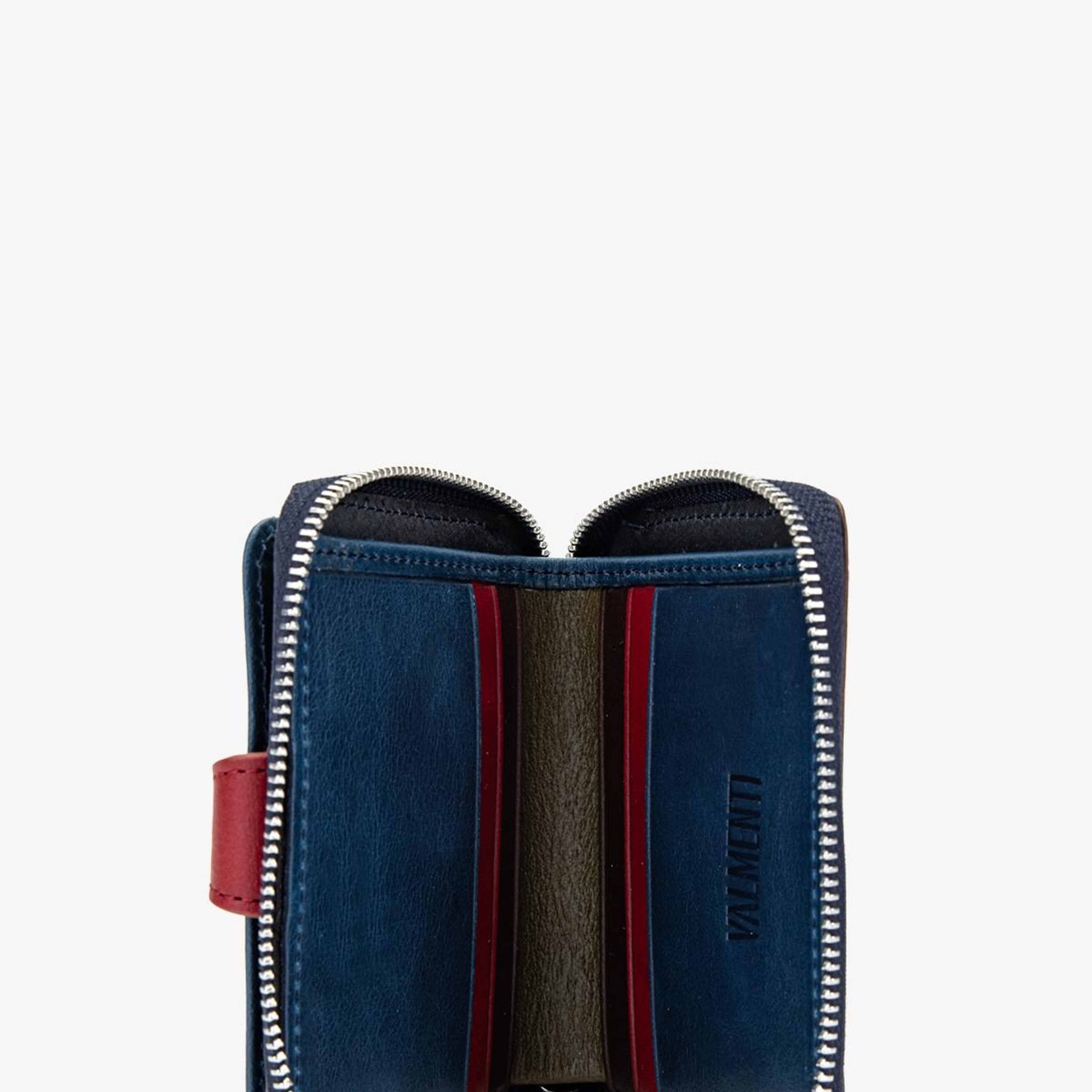 Valmenti Unisex Hakiki Deri Lacivert Cüzdan Cuzdan