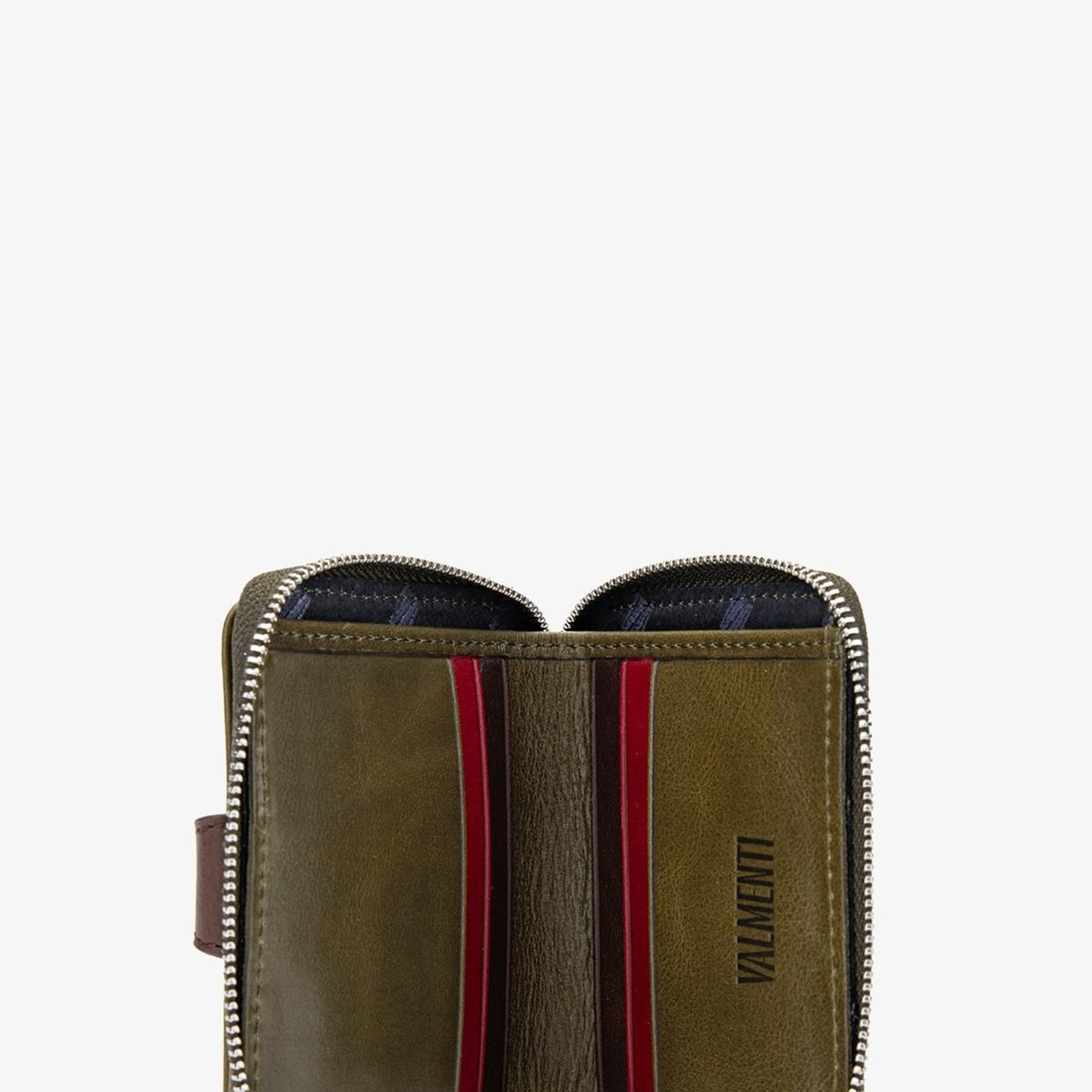Valmenti Unisex Hakiki Deri Yeşil Cüzdan Cuzdan