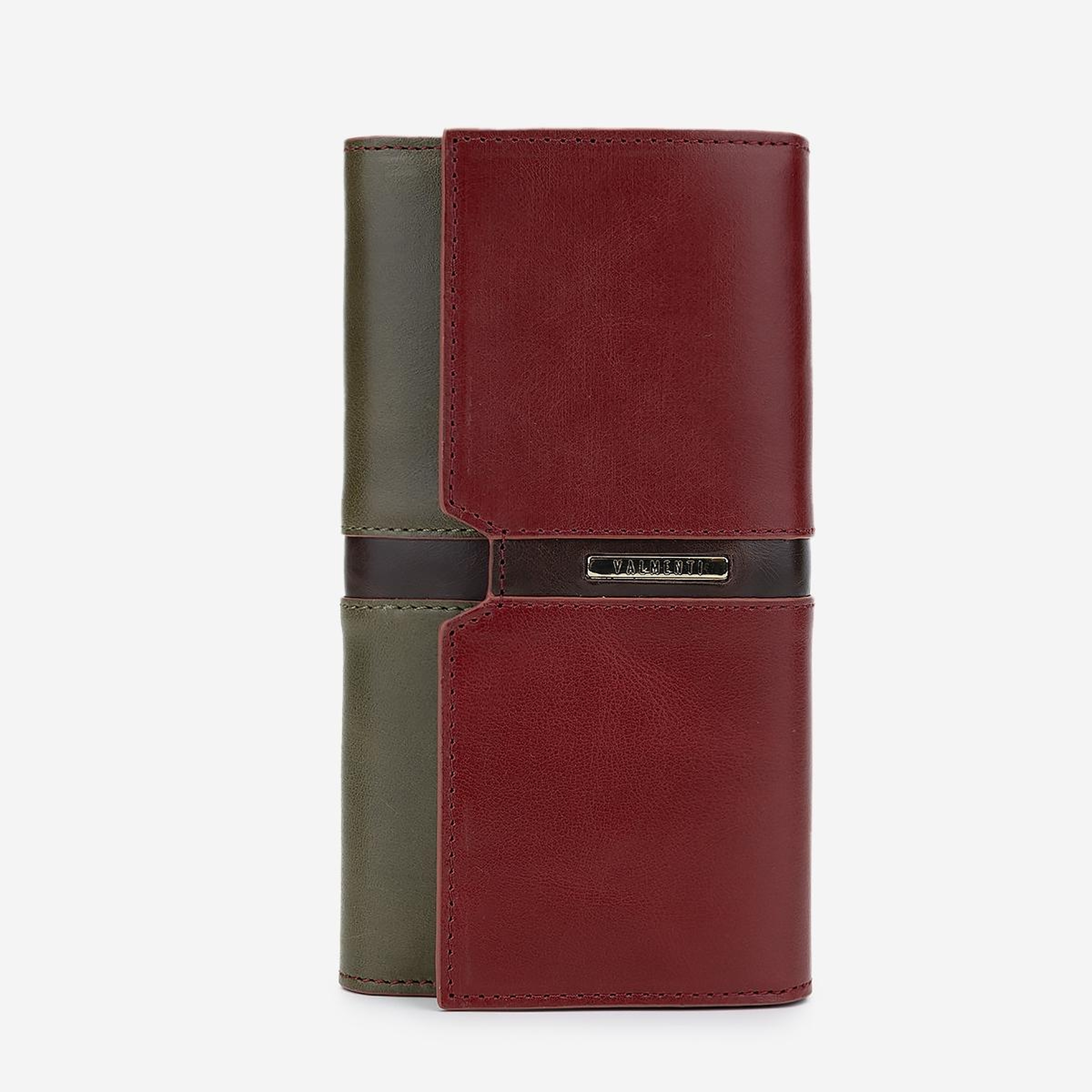Valmenti Unisex Hakiki Deri Bordo Cüzdan Cuzdan