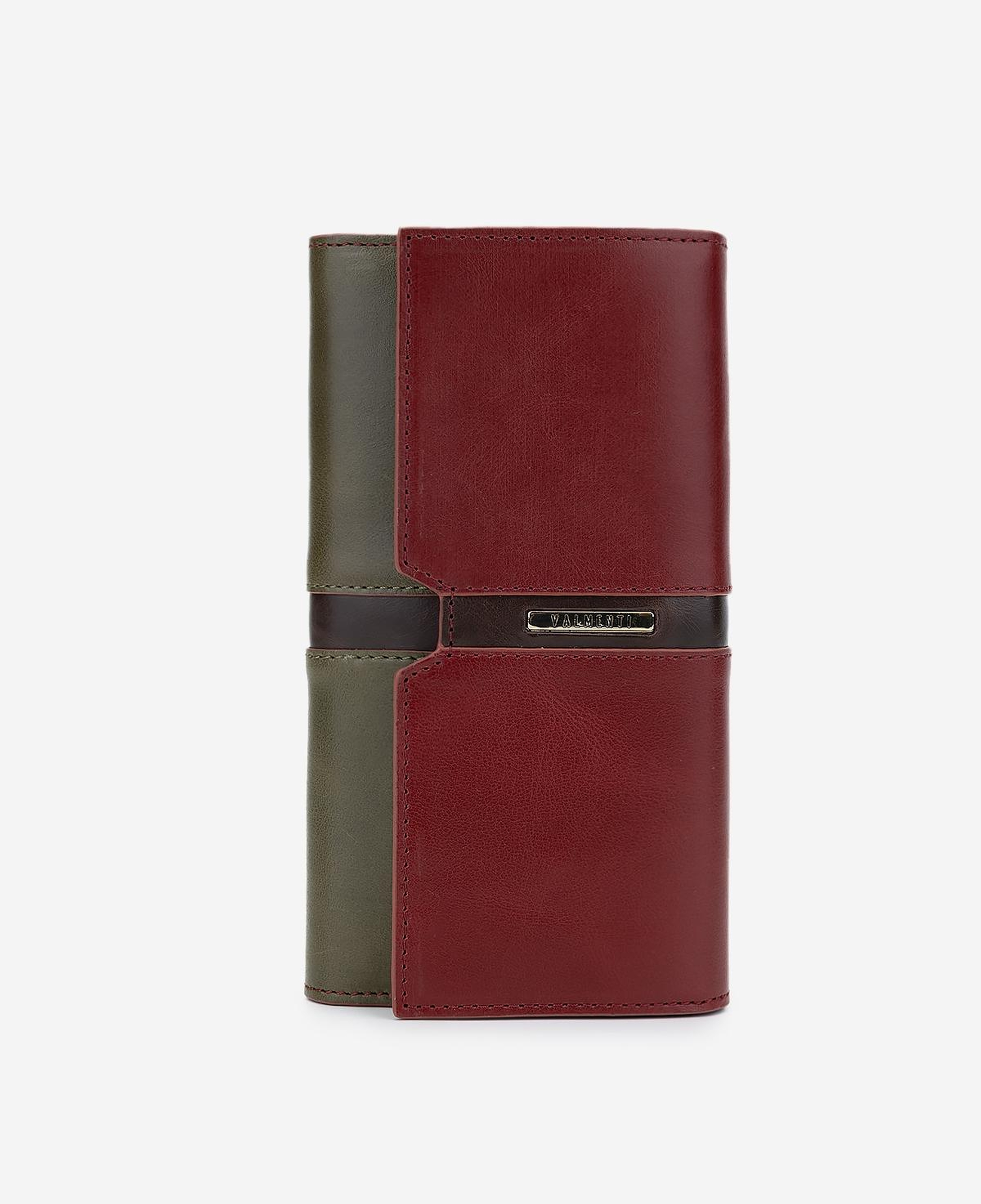 Valmenti Unisex Hakiki Deri Bordo Cüzdan Cuzdan