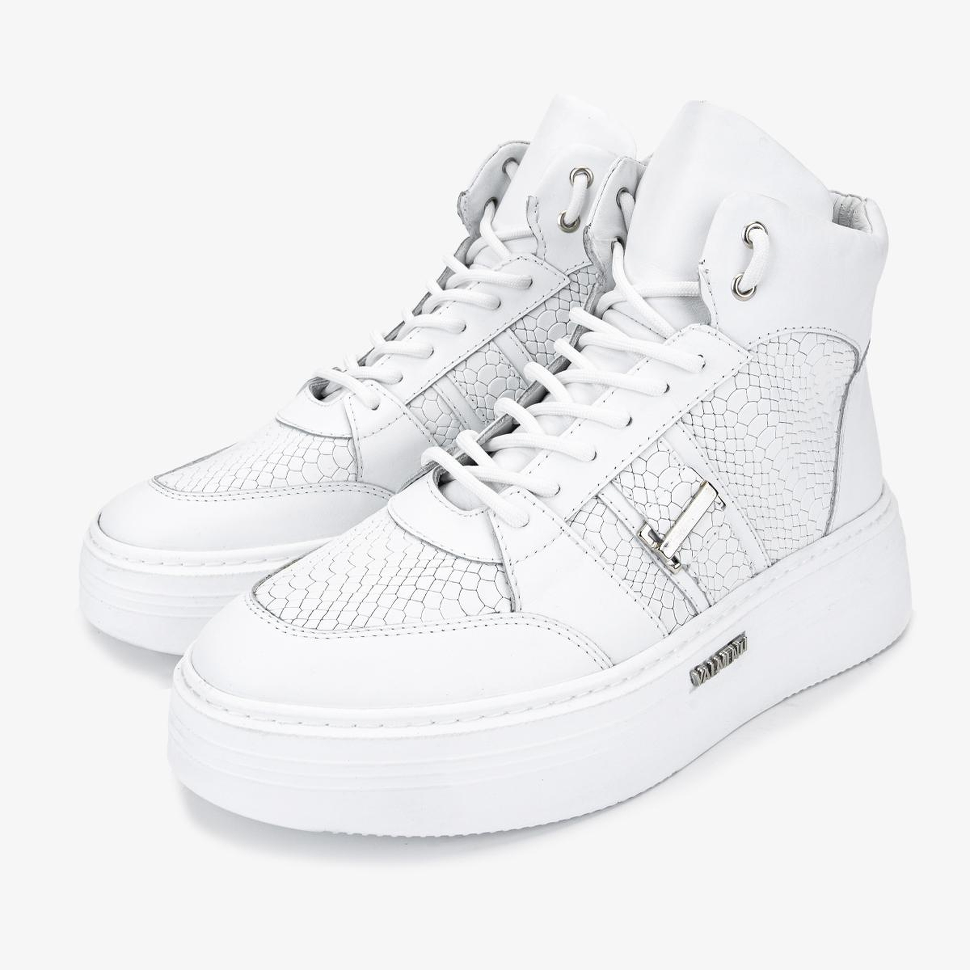 Valmenti Erkek Hakiki Deri Beyaz Casual Bot