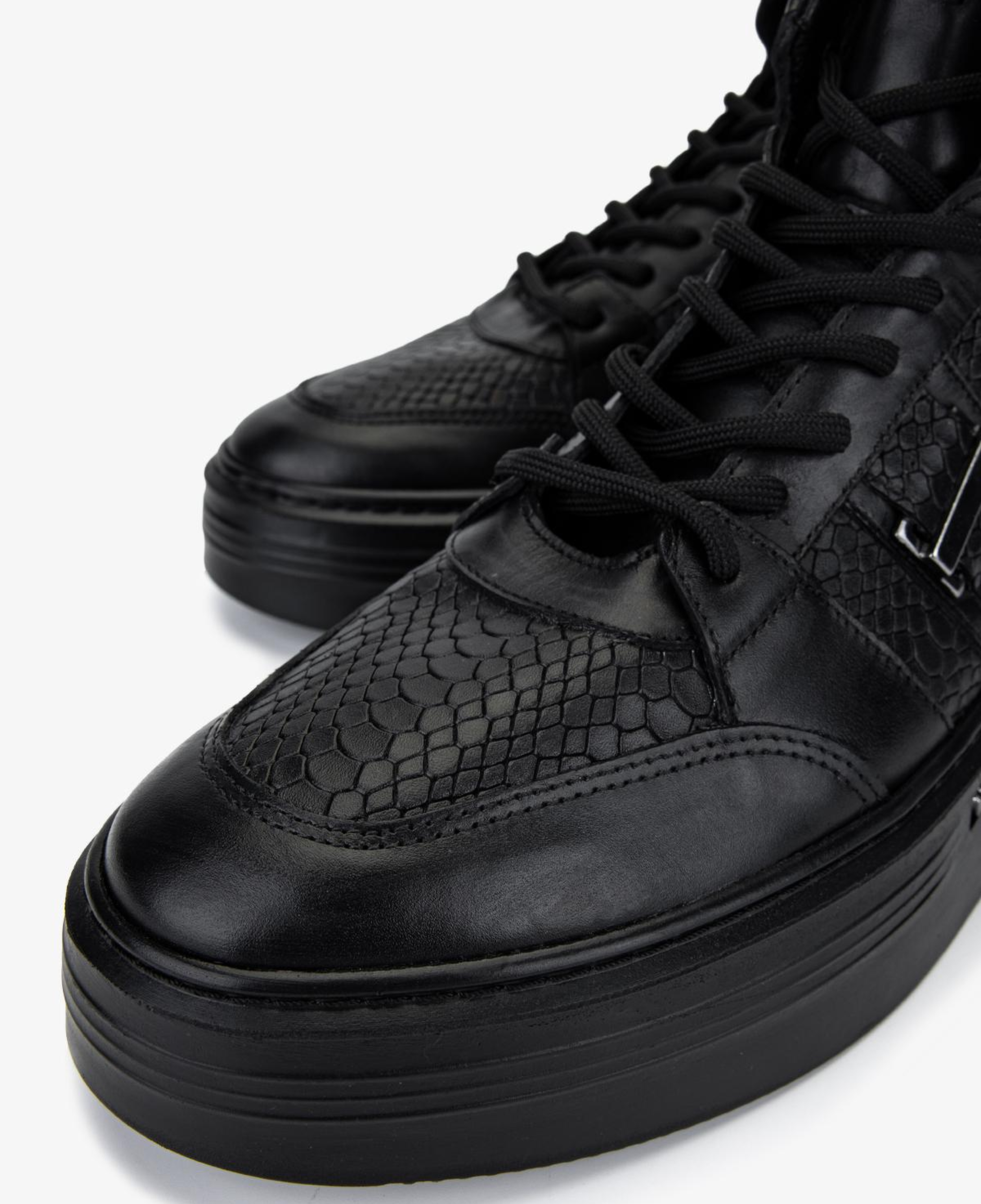 Valmenti Erkek Hakiki Deri Siyah Casual Bot