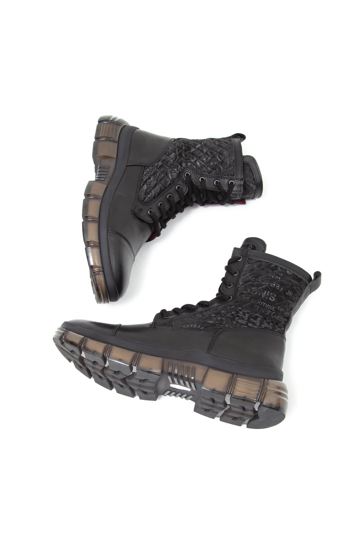 Valmenti Erkek Hakiki Deri Siyah Casual Bot