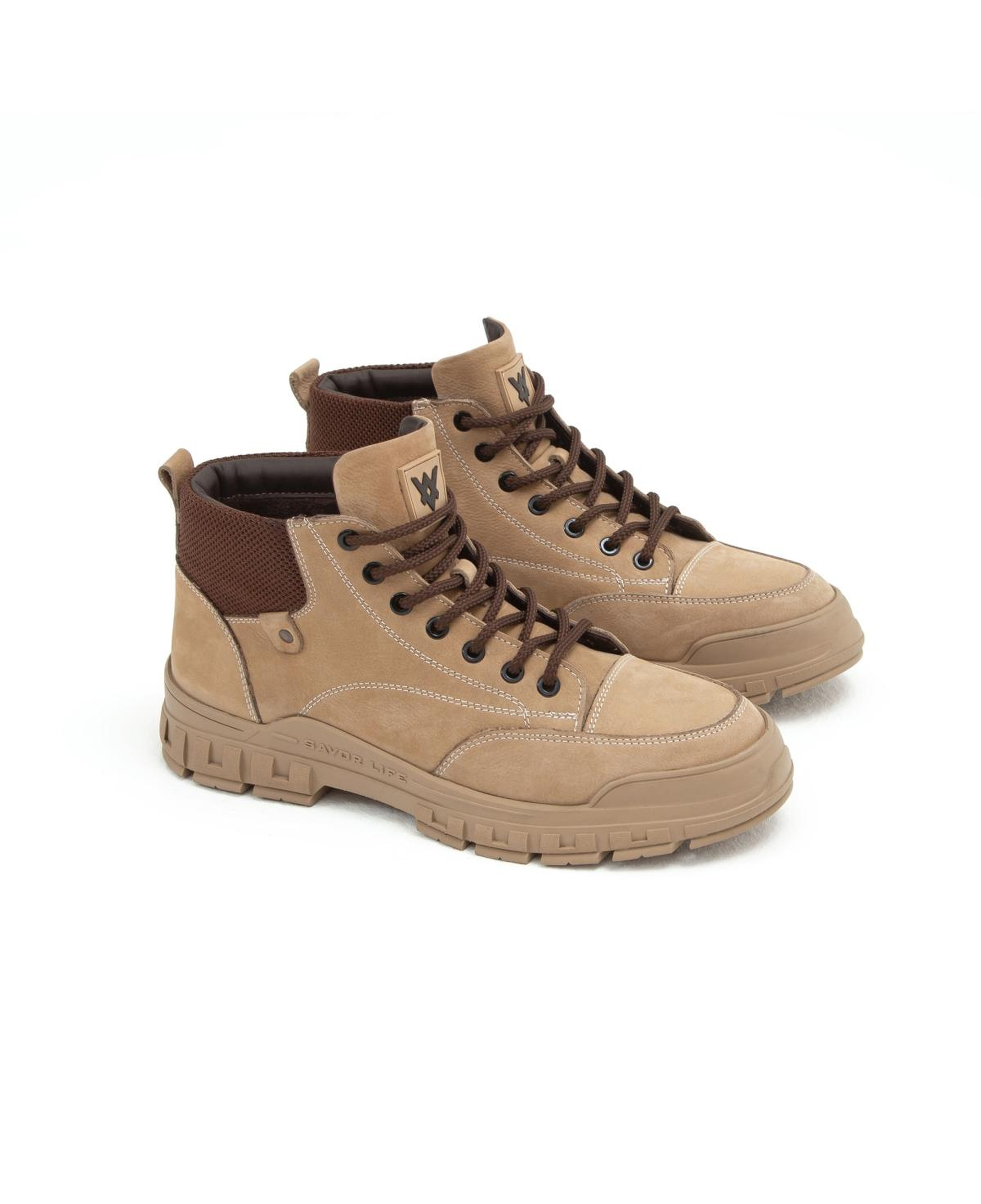 Valmenti Erkek Hakiki Deri Bej Casual Bot