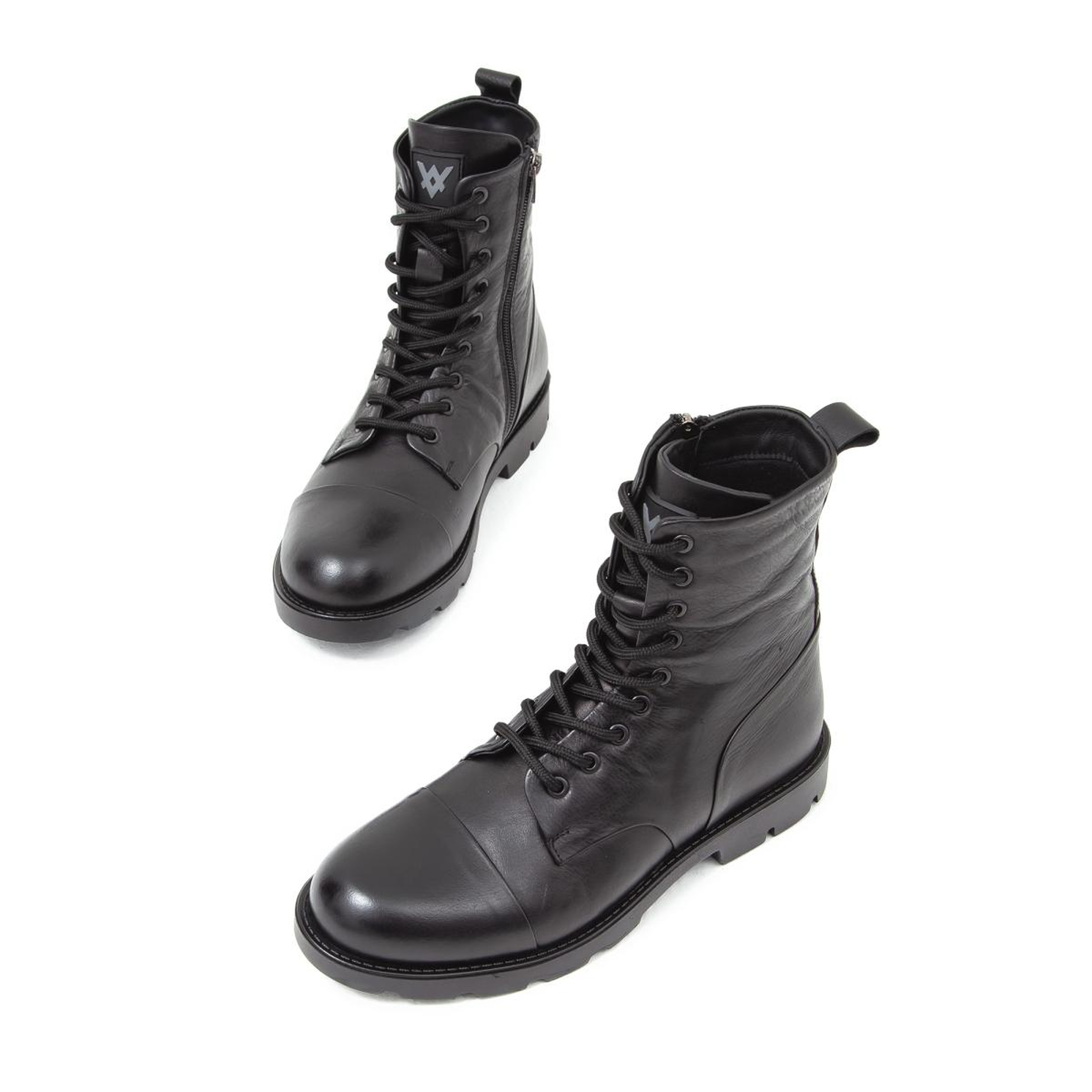 Valmenti Erkek Hakiki Deri Siyah Casual Bot