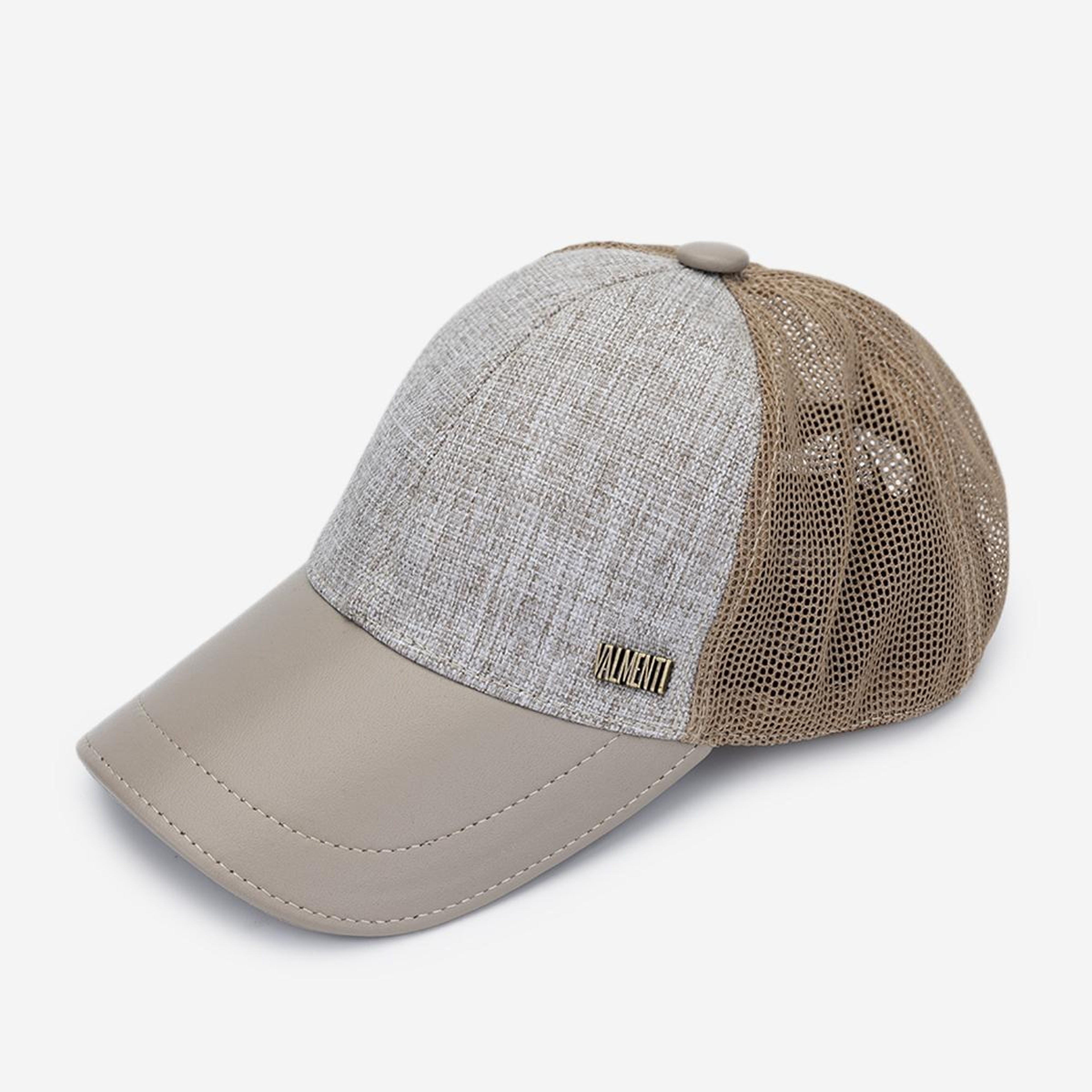 Valmenti Erkek Tekstil Bej Şapka