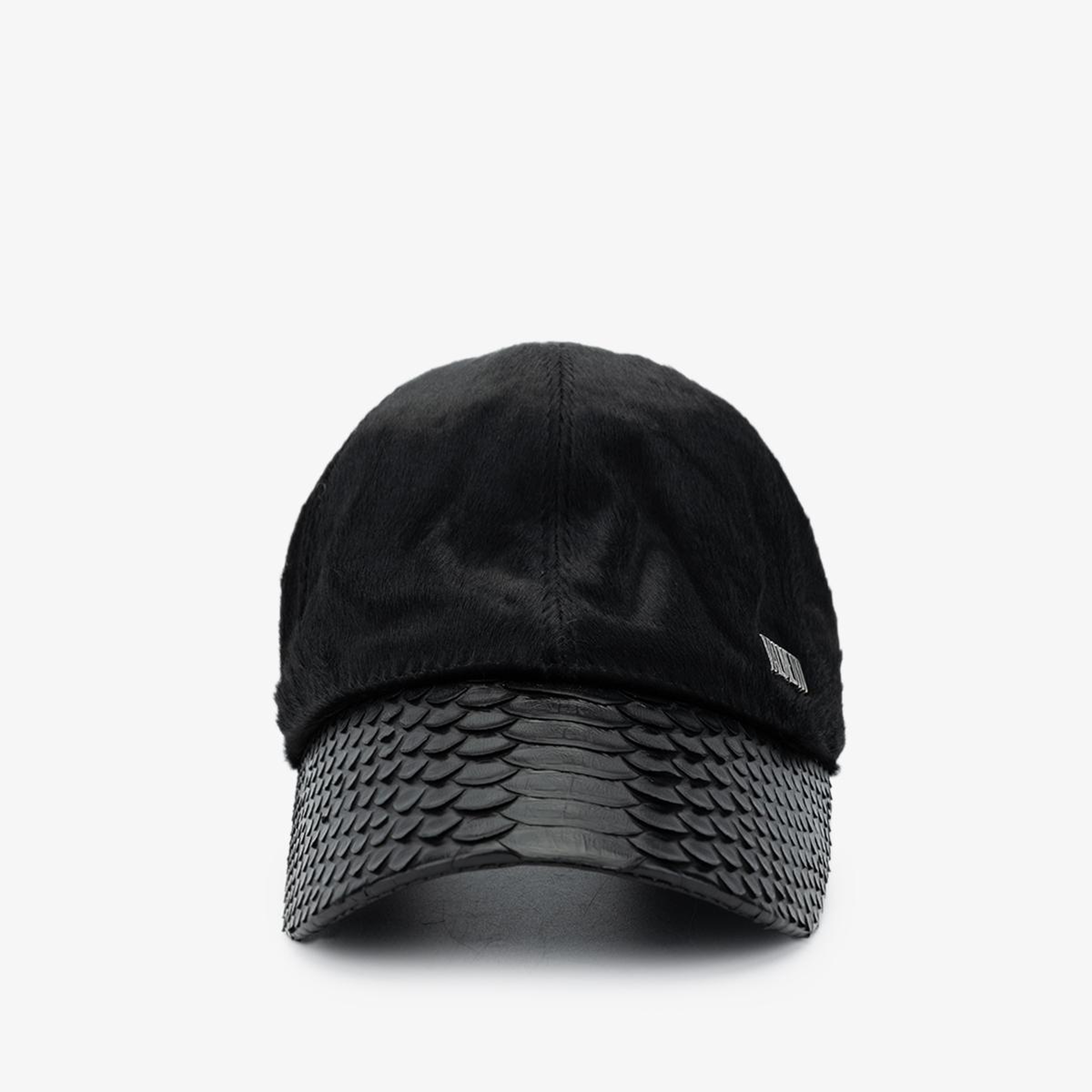 Valmenti Erkek Deri & Tekstil Siyah Şapka