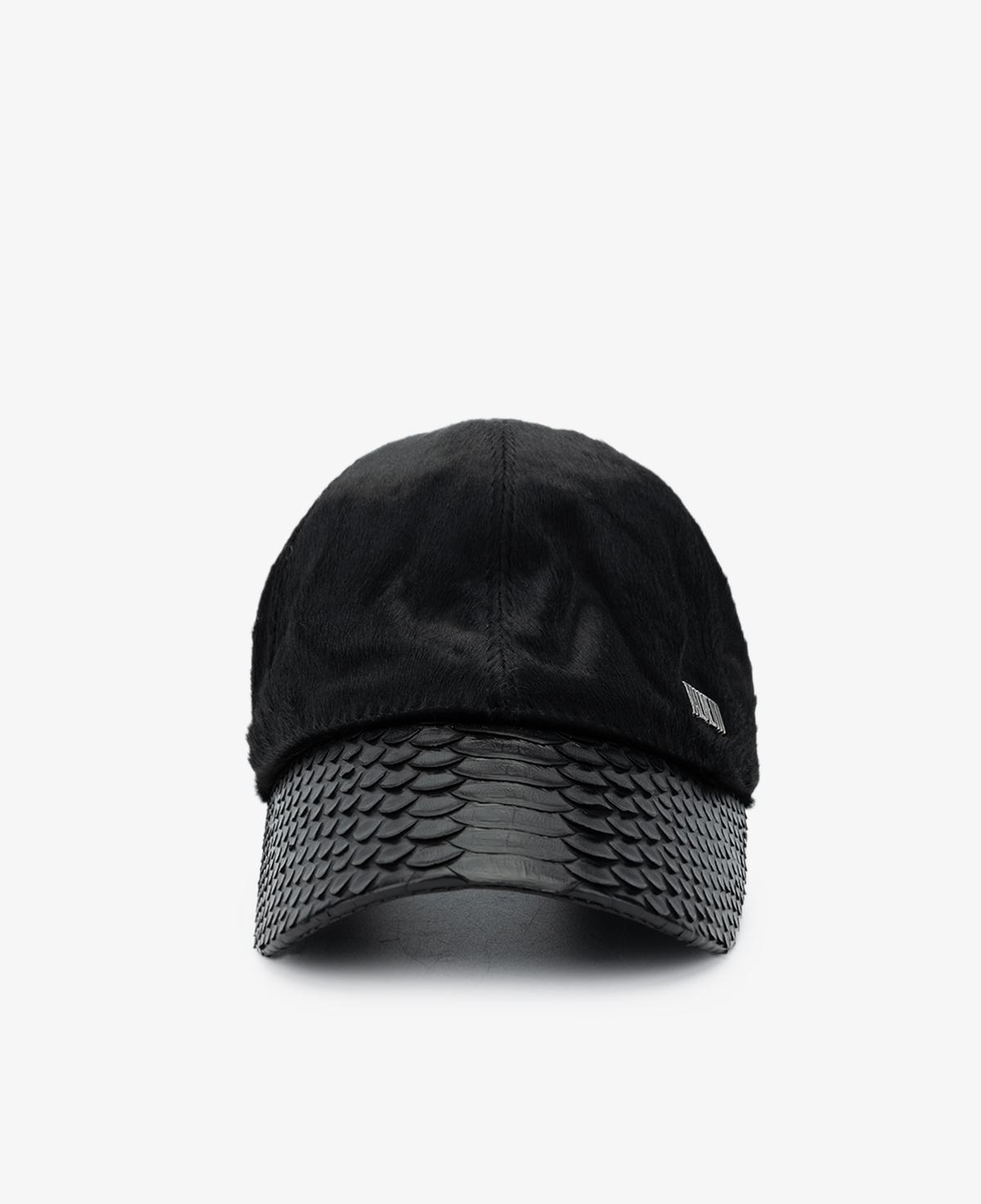 Valmenti Erkek Deri & Tekstil Siyah Şapka