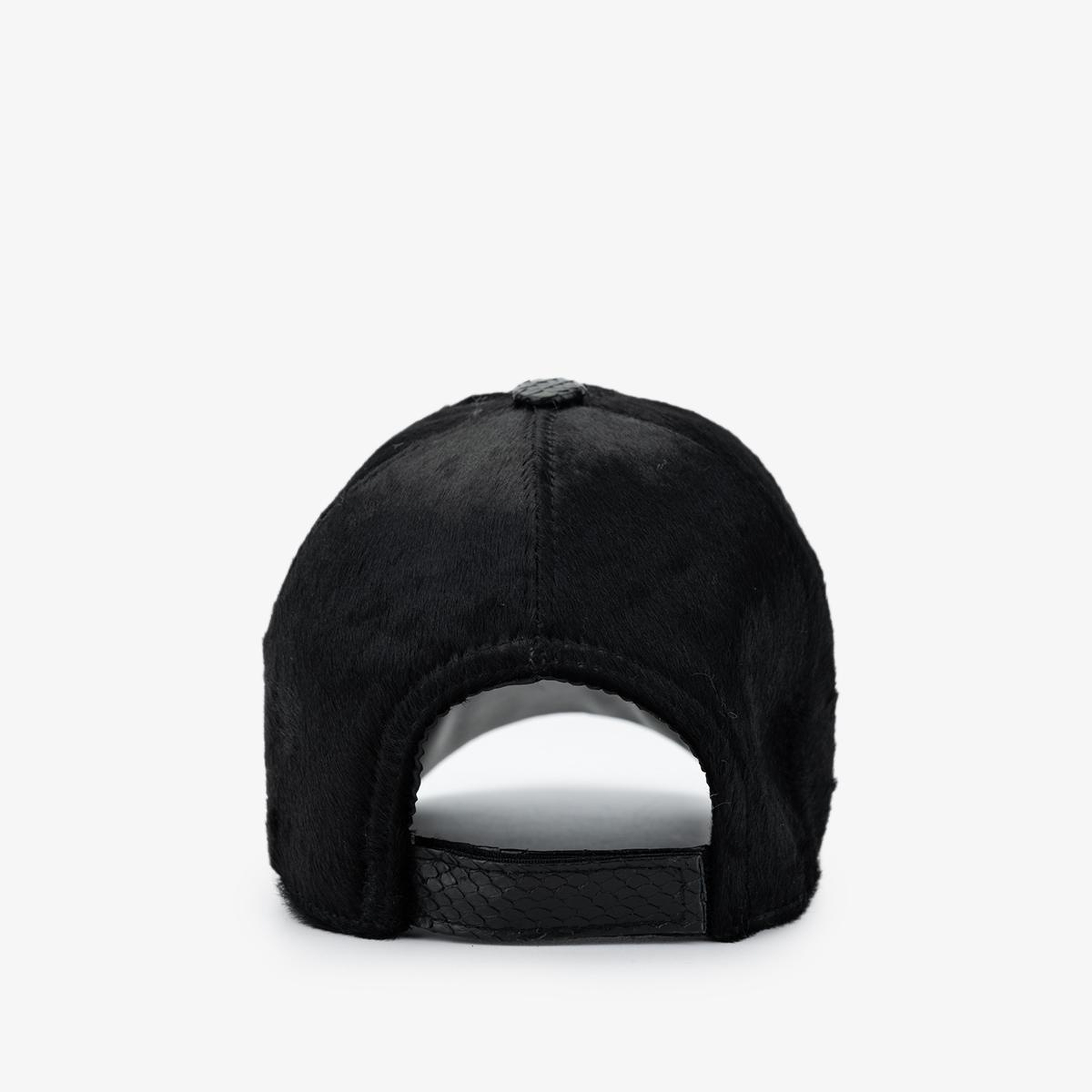 Valmenti Erkek Deri & Tekstil Siyah Şapka