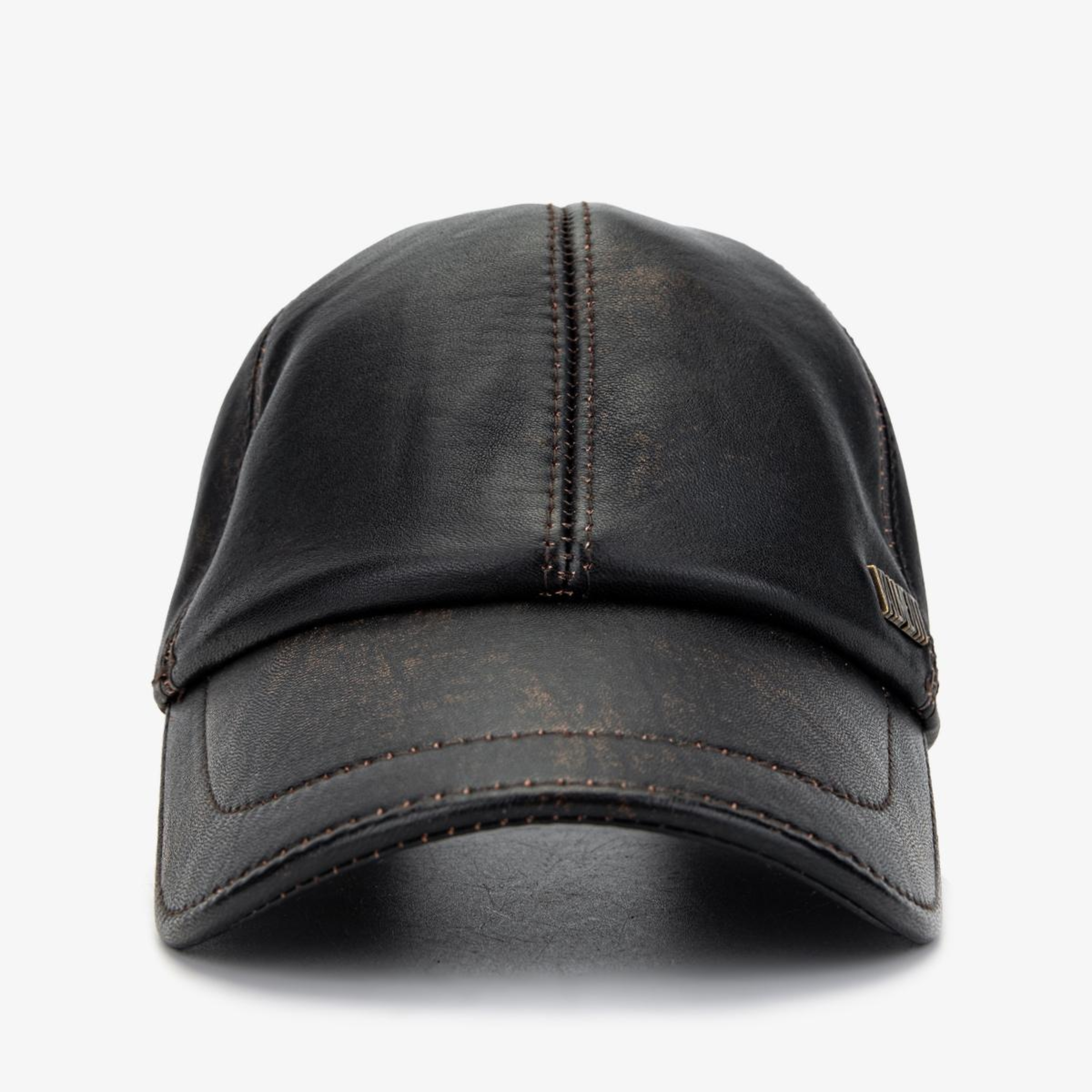 Valmenti Erkek Hakiki Deri Siyah Beyzbol Şapka