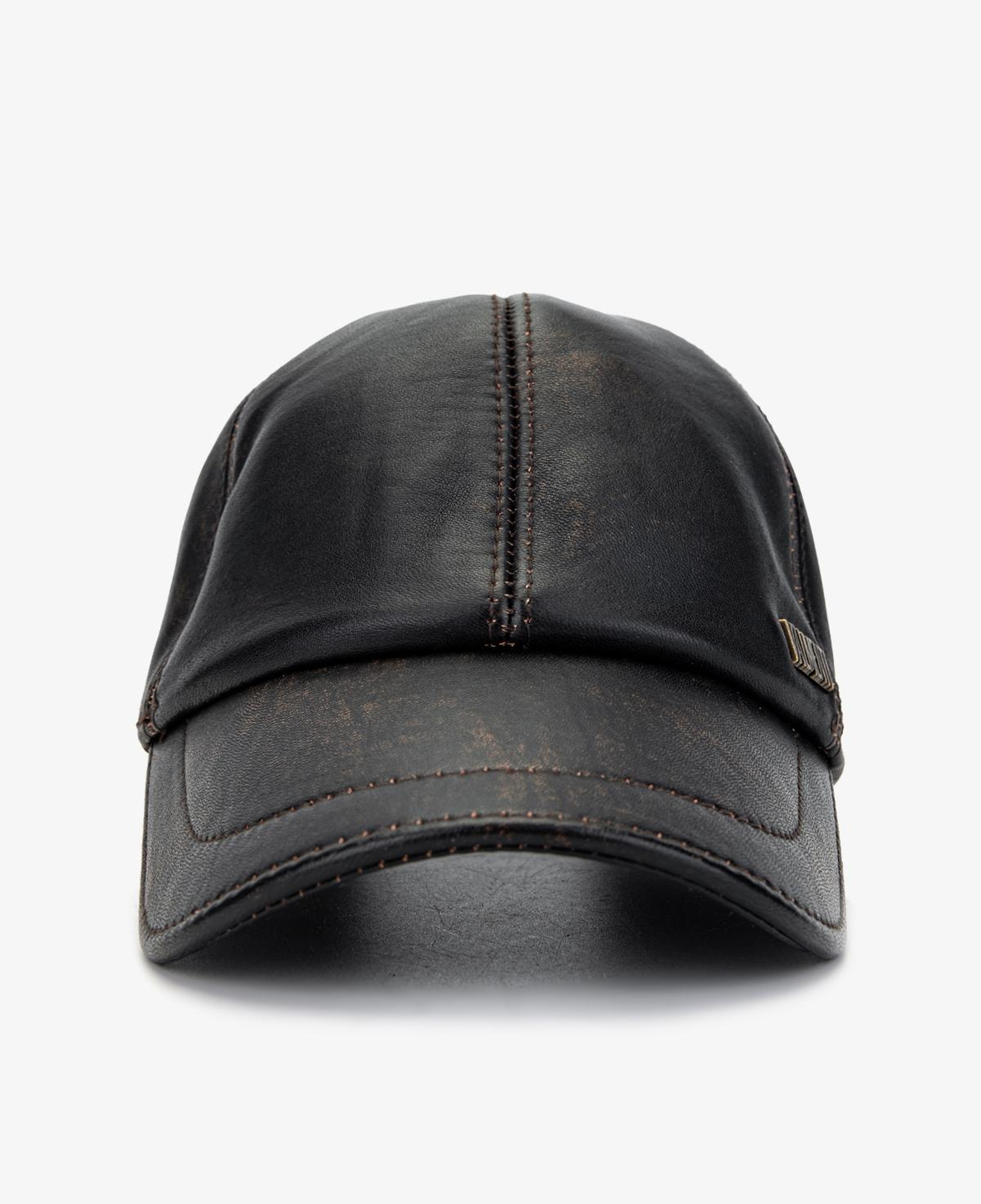 Valmenti Erkek Hakiki Deri Siyah Beyzbol Şapka
