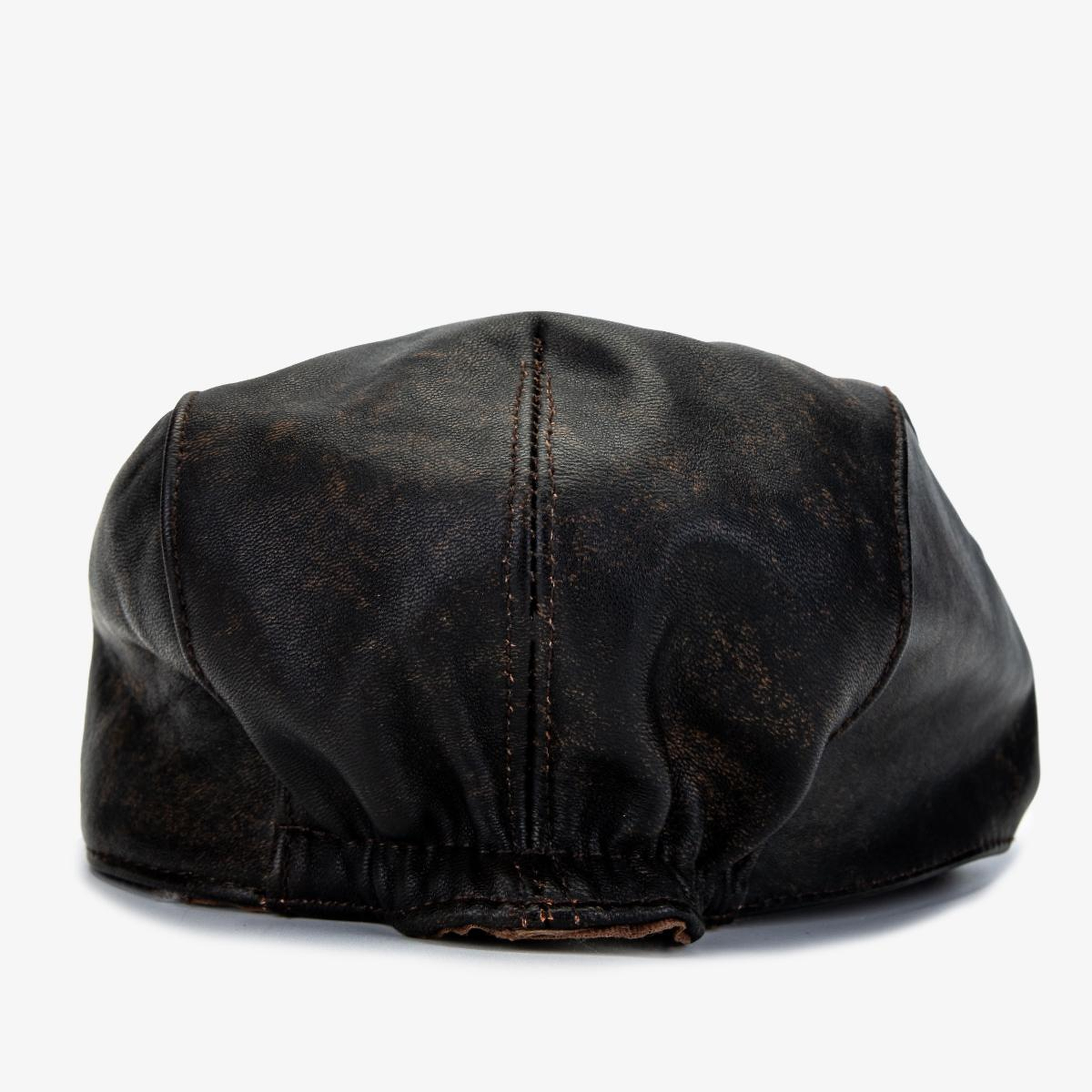Valmenti Erkek Hakiki Deri Siyah Şapka