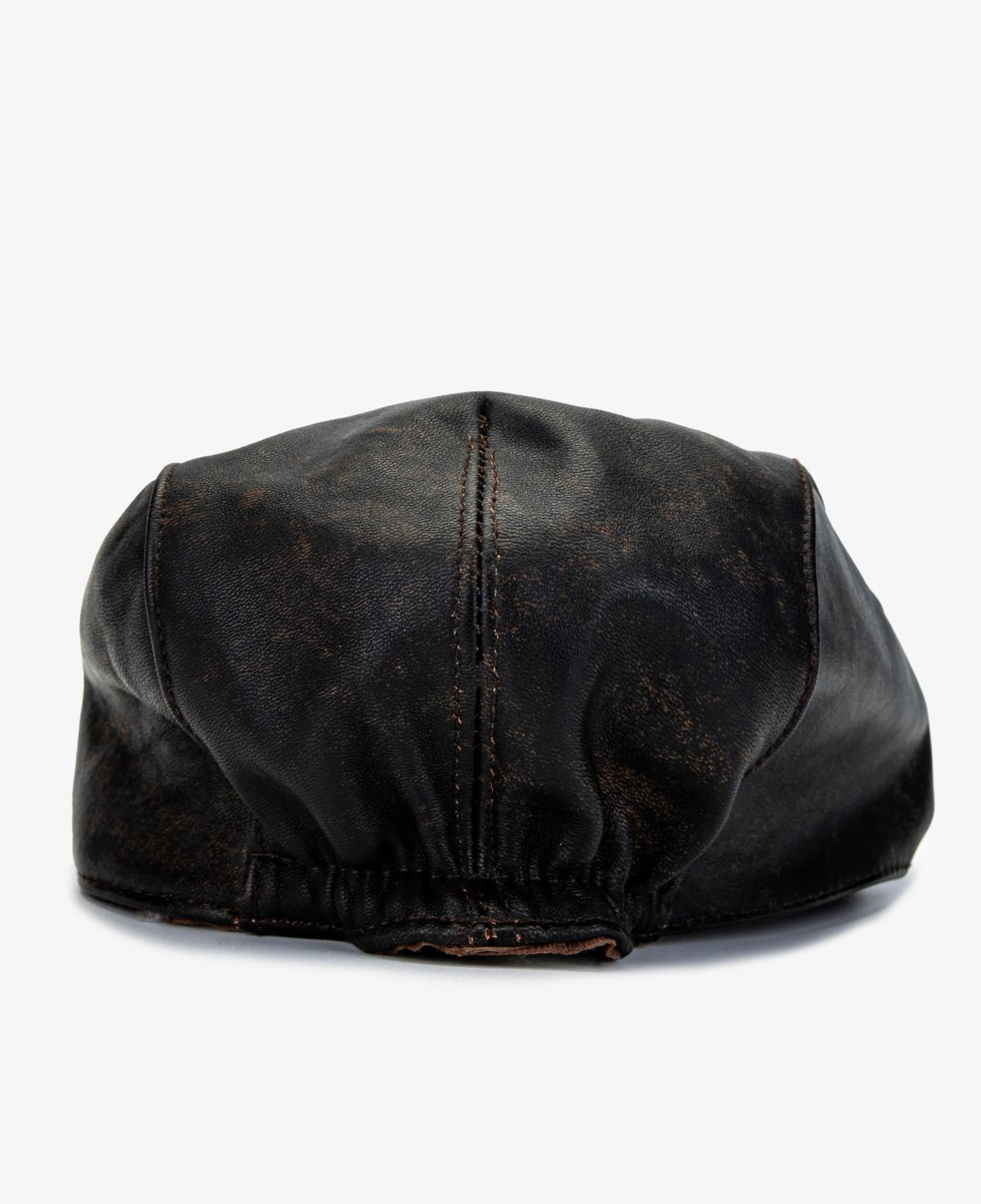 Valmenti Erkek Hakiki Deri Siyah Şapka