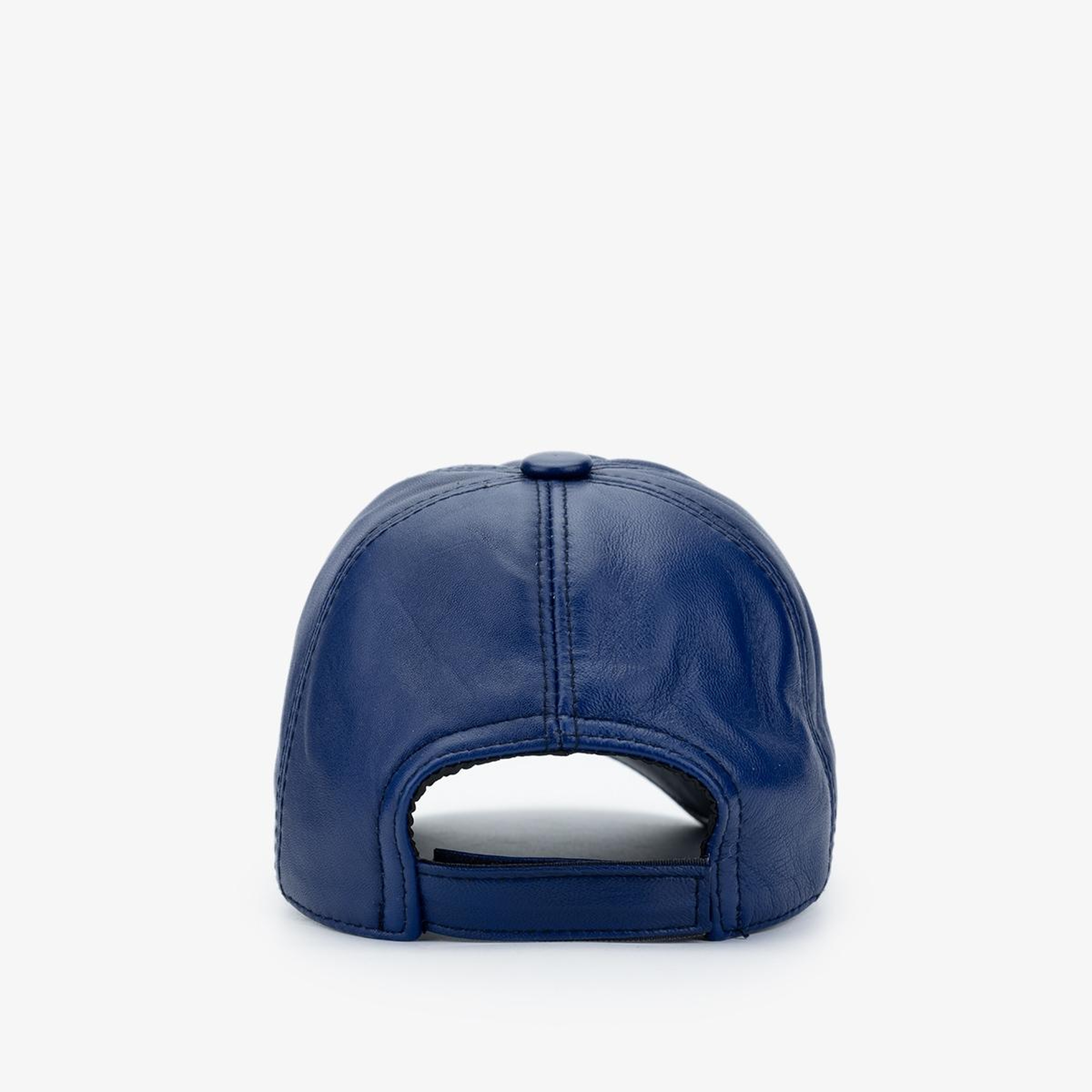 Valmenti Erkek Hakiki Deri Saks Mavi Şapka