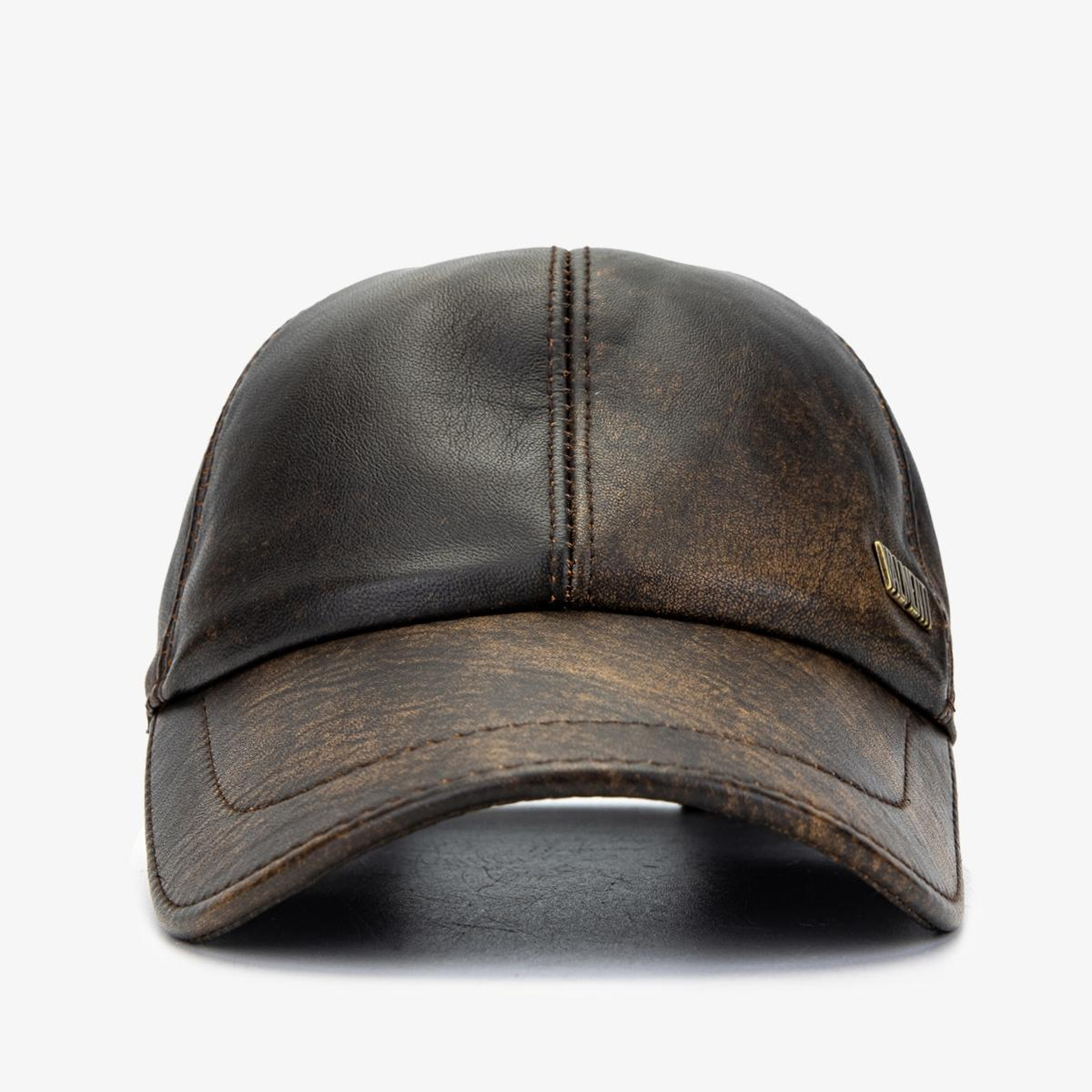 Valmenti Erkek Hakiki Deri Kahverengi Beyzbol Şapka