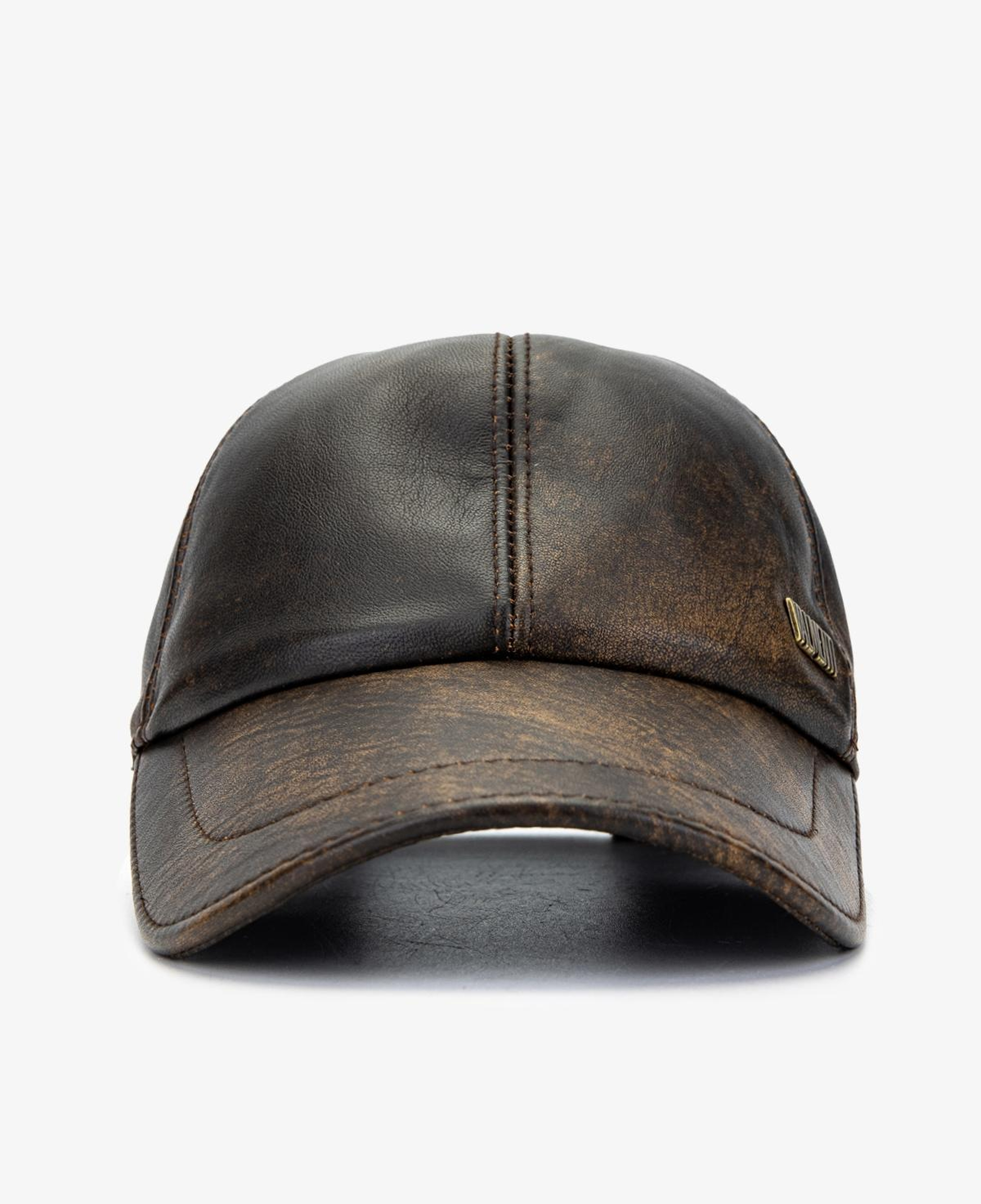 Valmenti Erkek Hakiki Deri Kahverengi Beyzbol Şapka