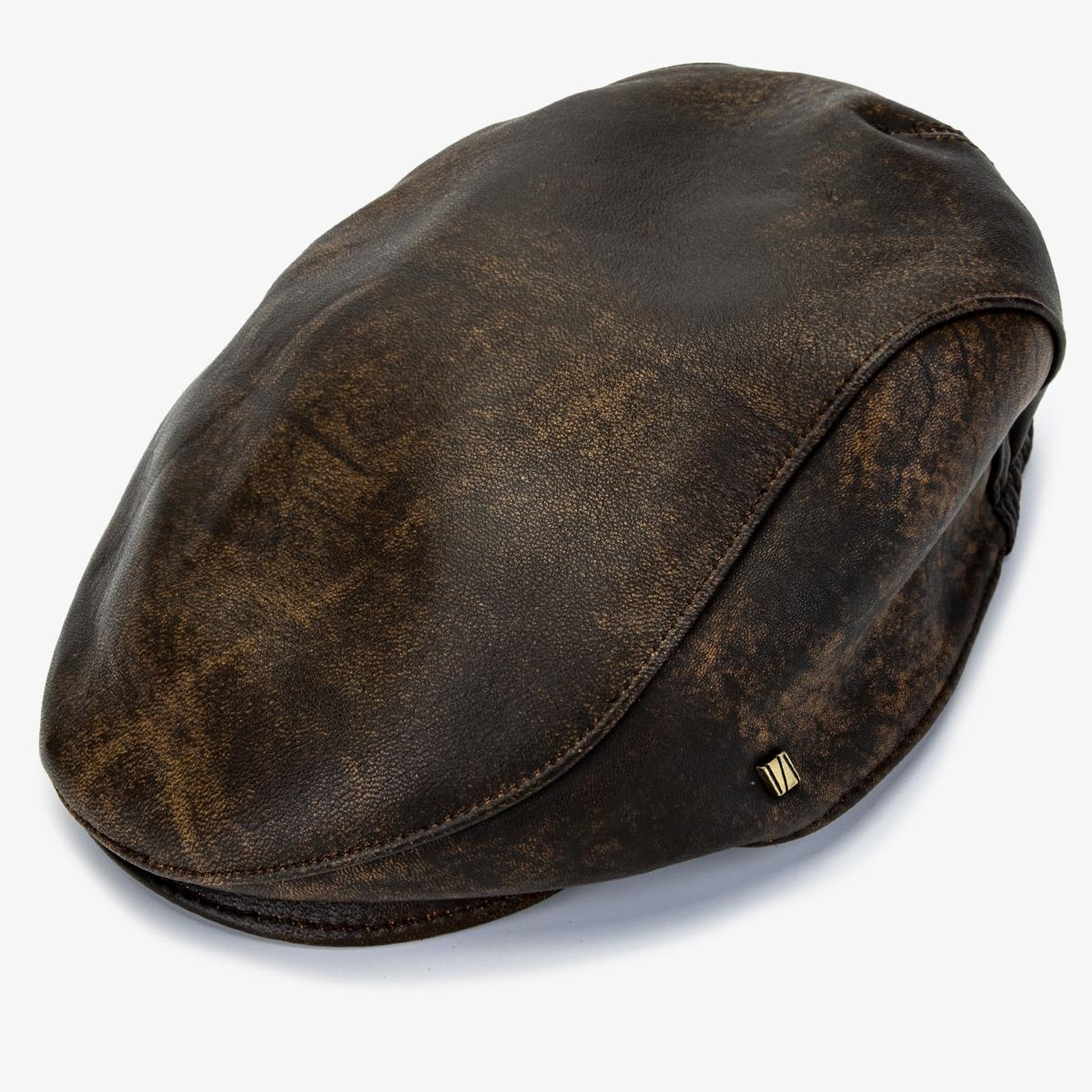 Valmenti Erkek Hakiki Deri Kahverengi Şapka