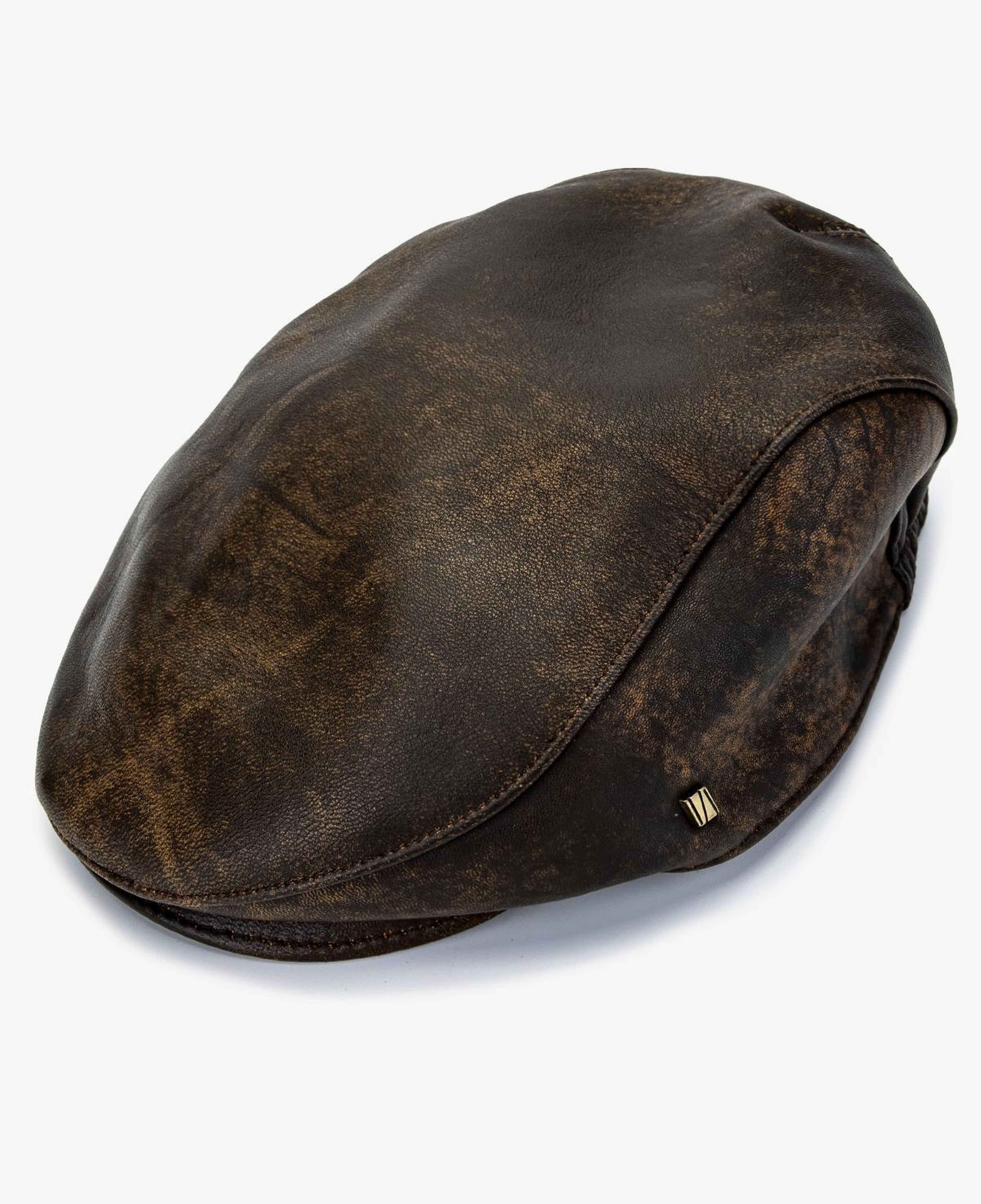 Valmenti Erkek Hakiki Deri Kahverengi Şapka
