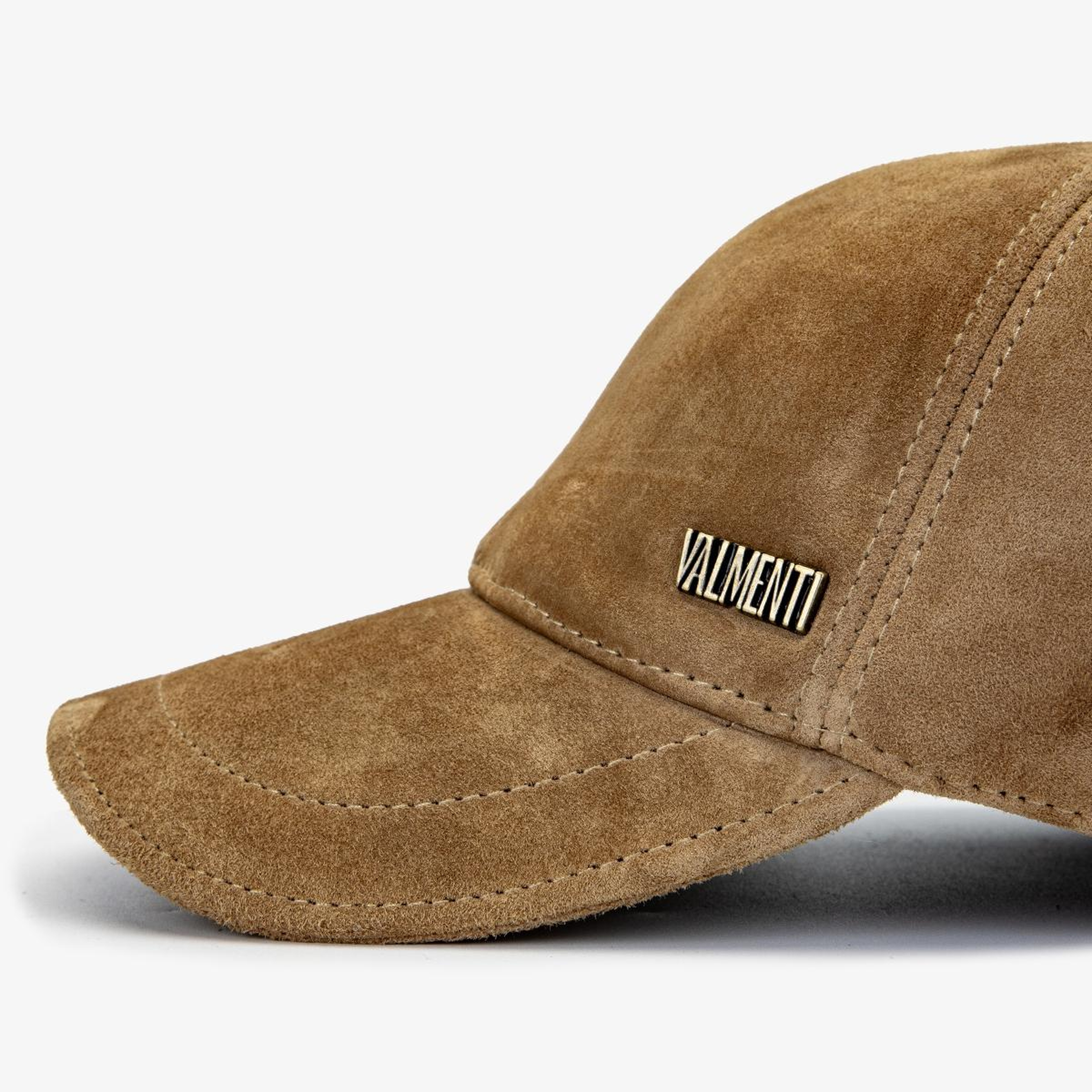 Valmenti Erkek Hakiki Deri Bej Beyzbol Şapka