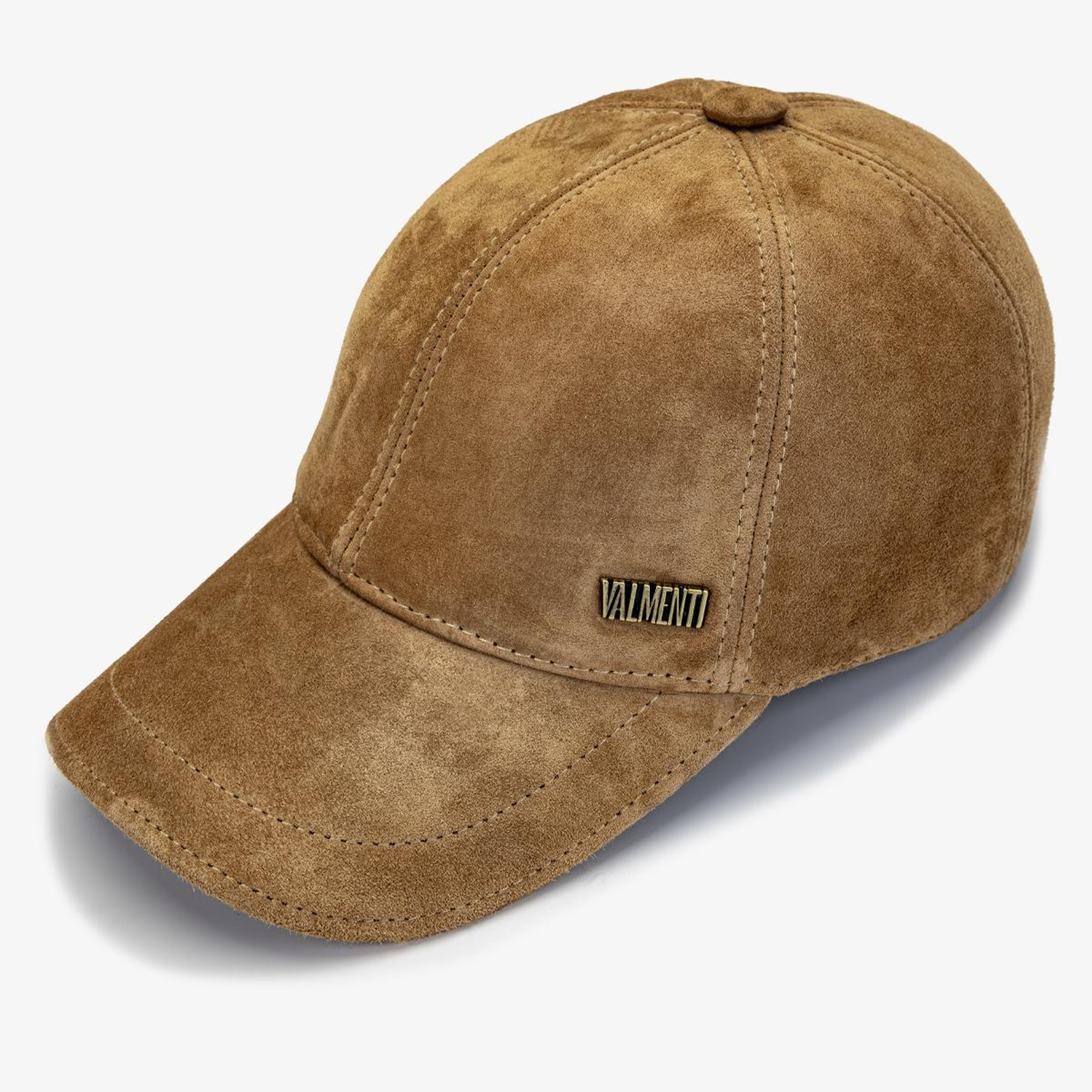 Valmenti Erkek Hakiki Deri Bej Beyzbol Şapka