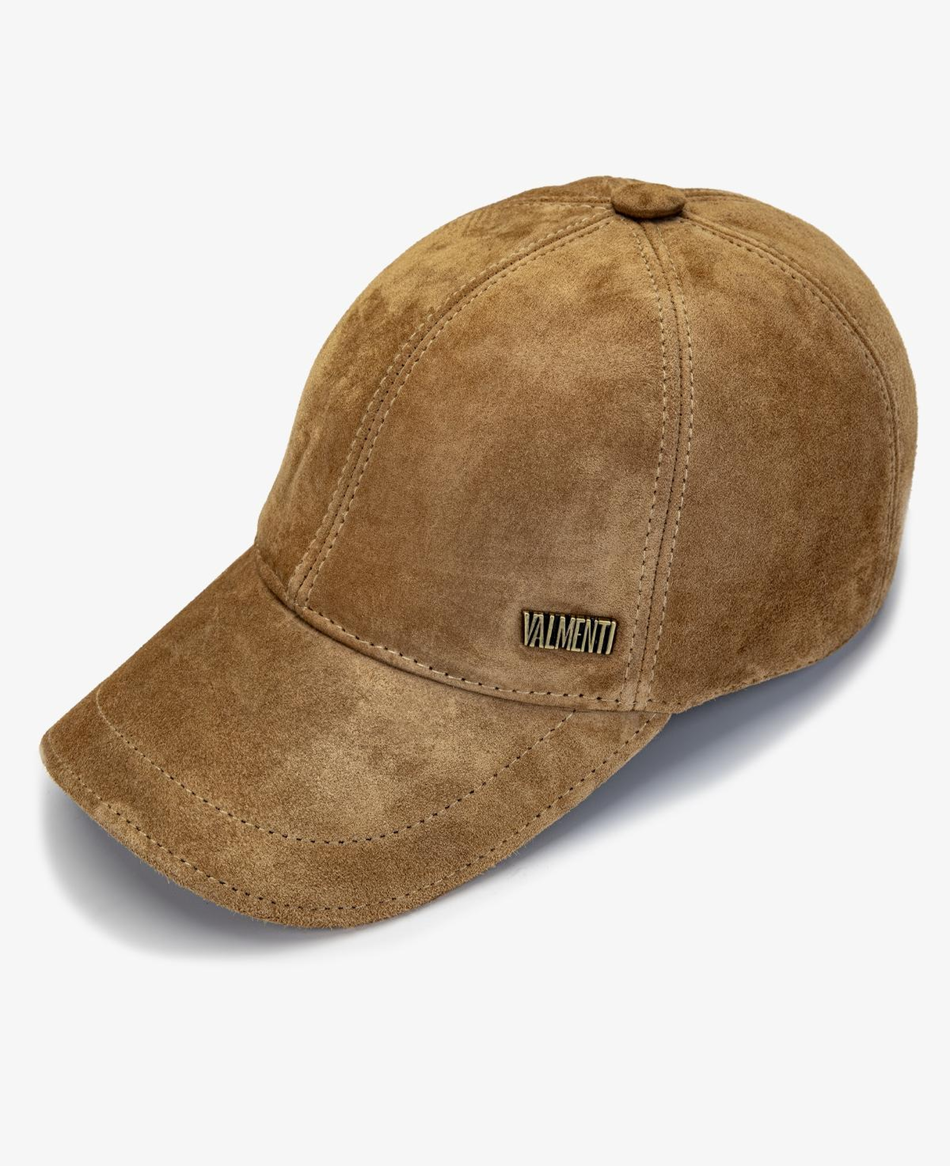Valmenti Erkek Hakiki Deri Bej Beyzbol Şapka